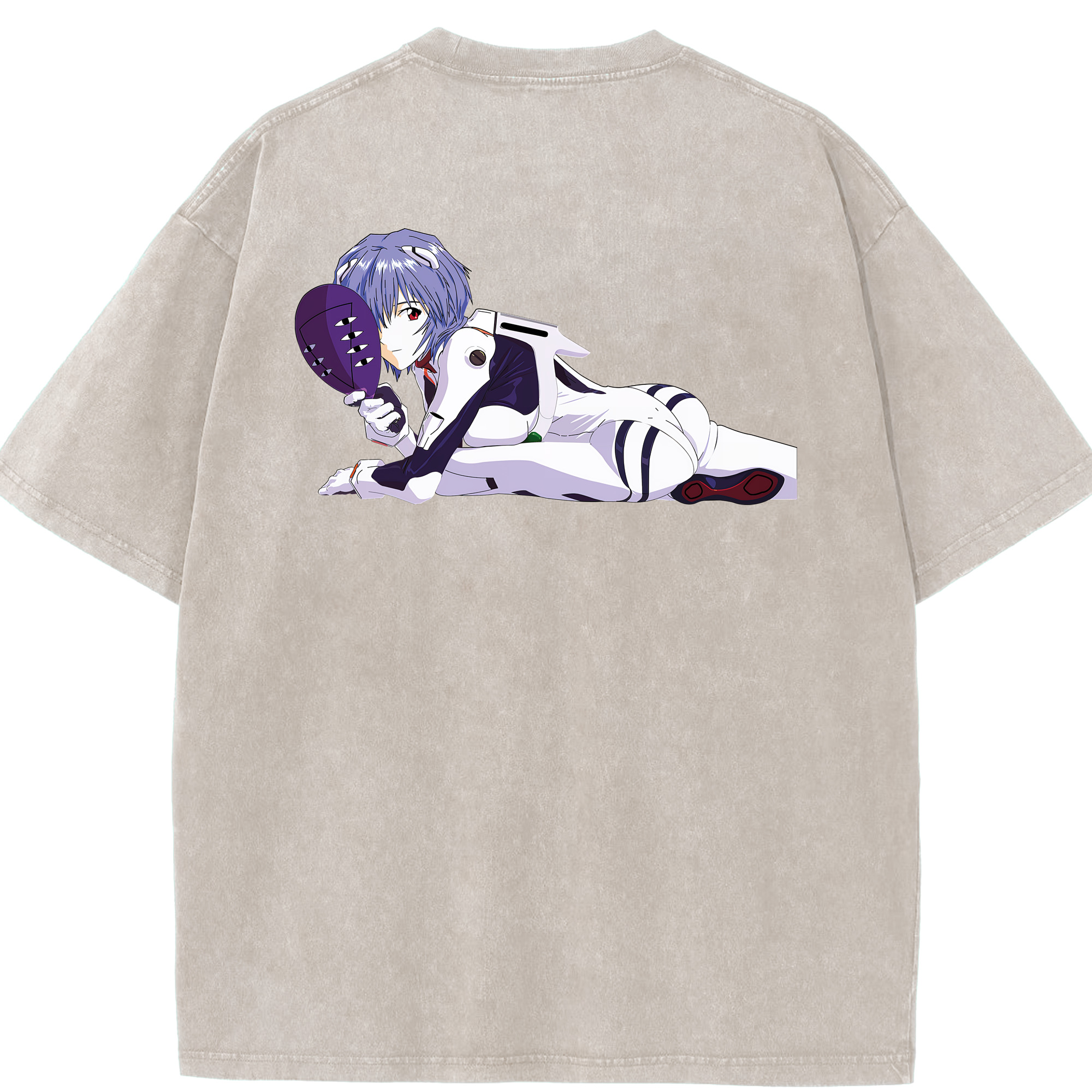 （画像用） EVA 新世紀エヴァンゲリオン 綿100% ヴィンテージ風 半袖Tシャツ（背面プリント）