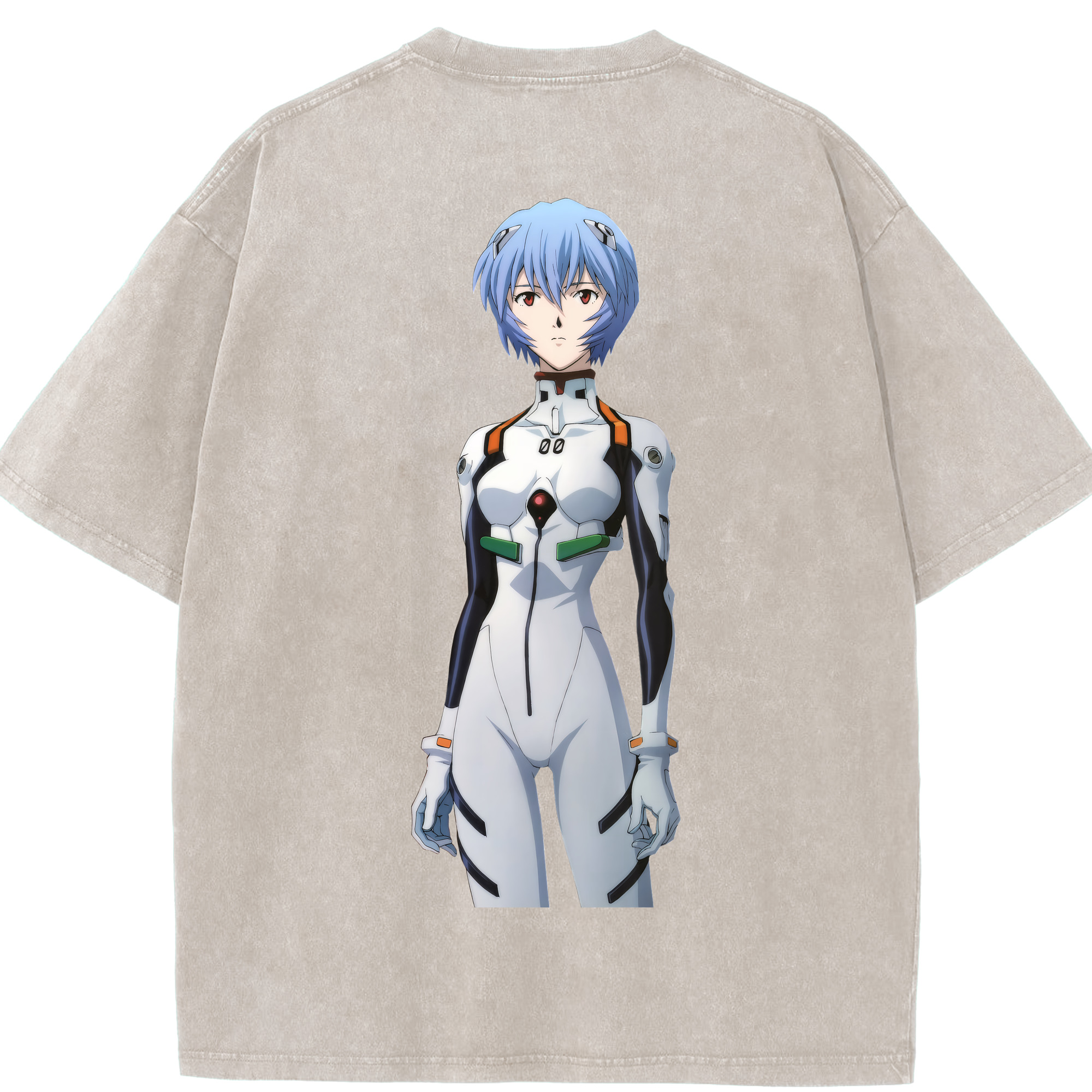 （画像用） EVA 新世紀エヴァンゲリオン 綿100% ヴィンテージ風 半袖Tシャツ（背面プリント）