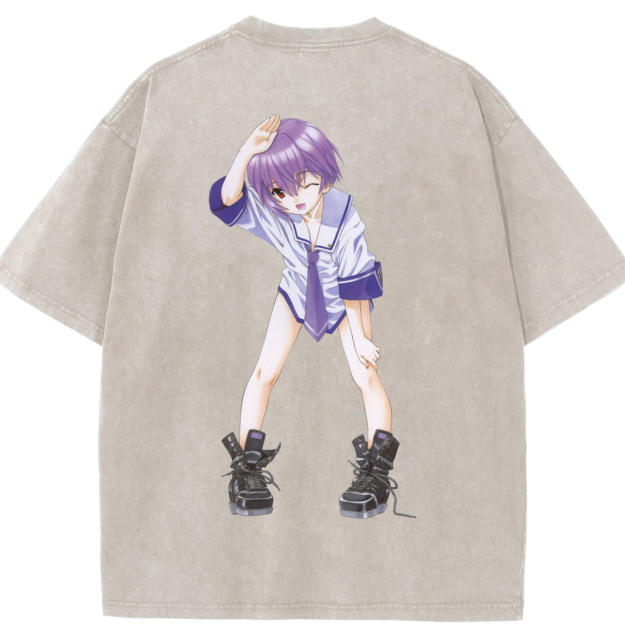 （画像用） EVA 新世紀エヴァンゲリオン 綿100% ヴィンテージ風 半袖Tシャツ（背面プリント）
