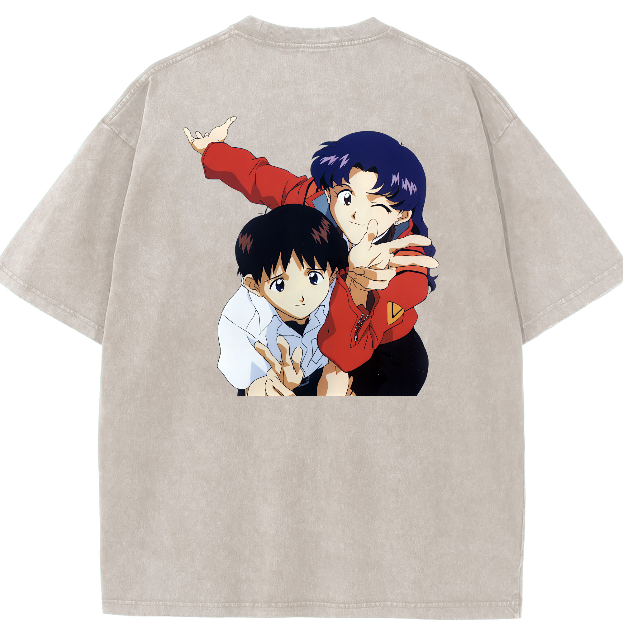 （画像用） EVA 新世紀エヴァンゲリオン 綿100% ヴィンテージ風 半袖Tシャツ（背面プリント）