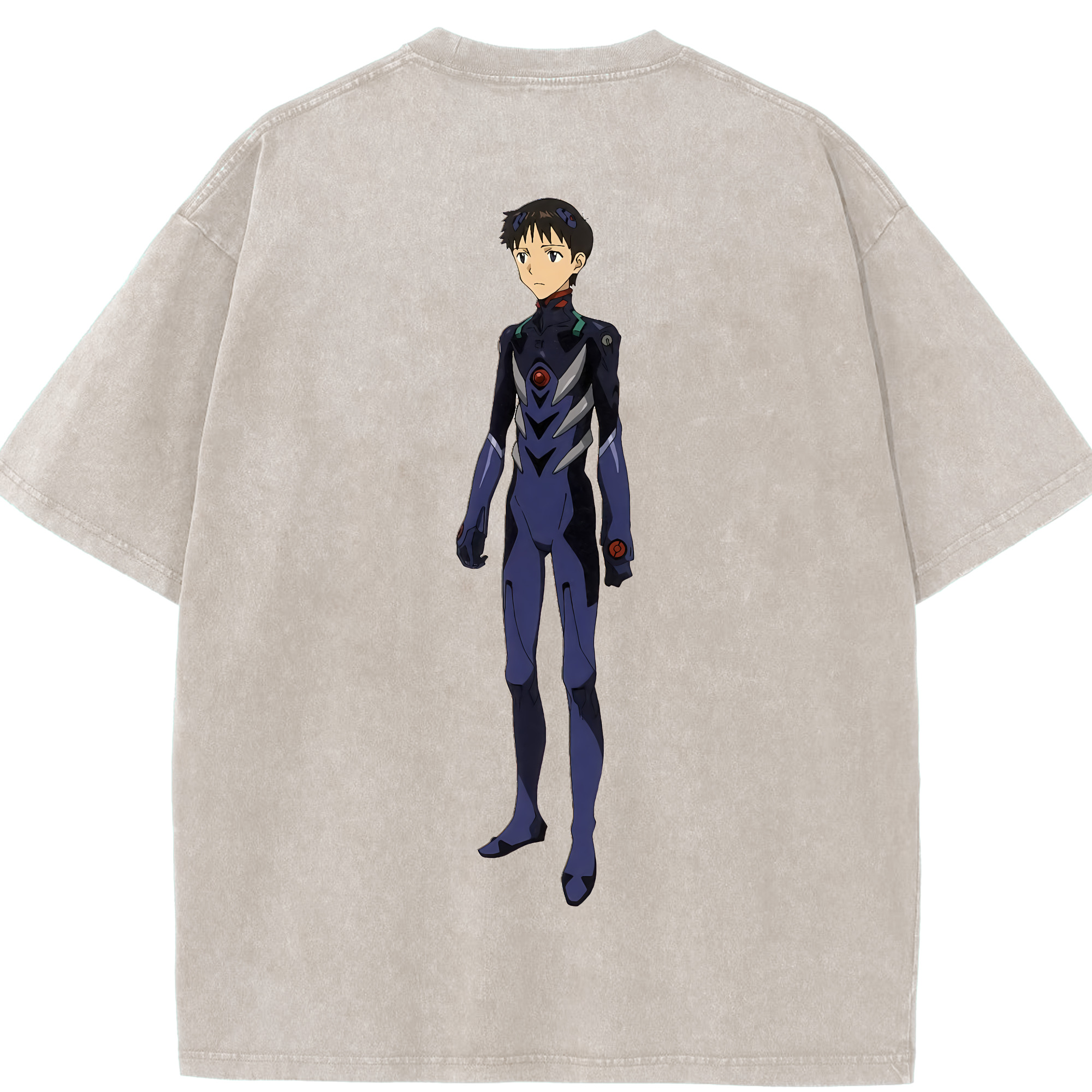 （画像用） EVA 新世紀エヴァンゲリオン 綿100% ヴィンテージ風 半袖Tシャツ（背面プリント）
