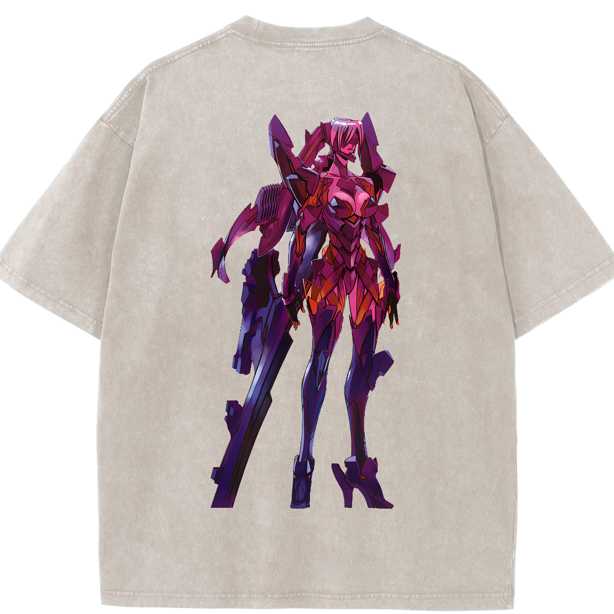 （画像用） EVA 新世紀エヴァンゲリオン 綿100% ヴィンテージ風 半袖Tシャツ（背面プリント）