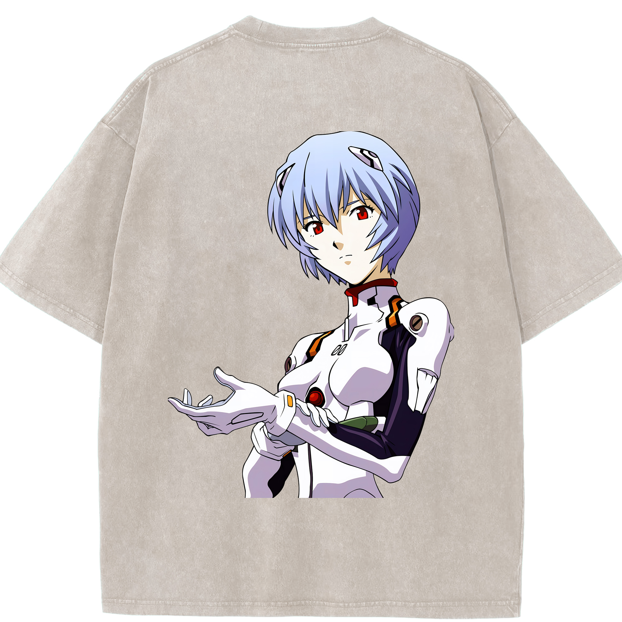 （画像用） EVA 新世紀エヴァンゲリオン 綿100% ヴィンテージ風 半袖Tシャツ（背面プリント）