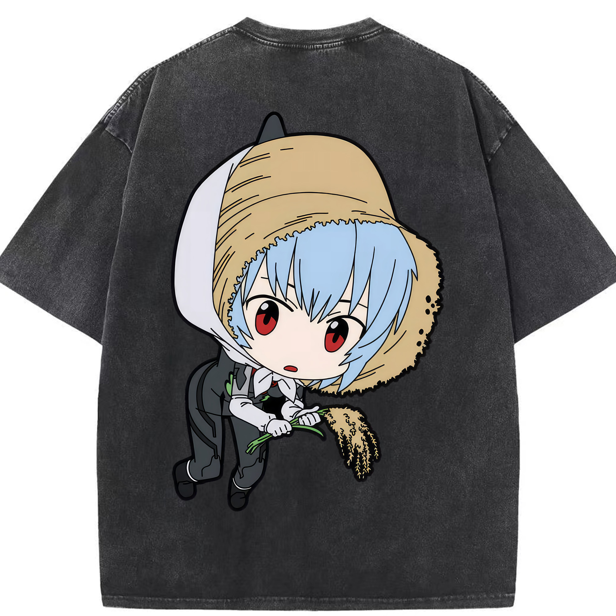 （画像用） EVA 新世紀エヴァンゲリオン 綿100% ヴィンテージ風 半袖Tシャツ（背面プリント）