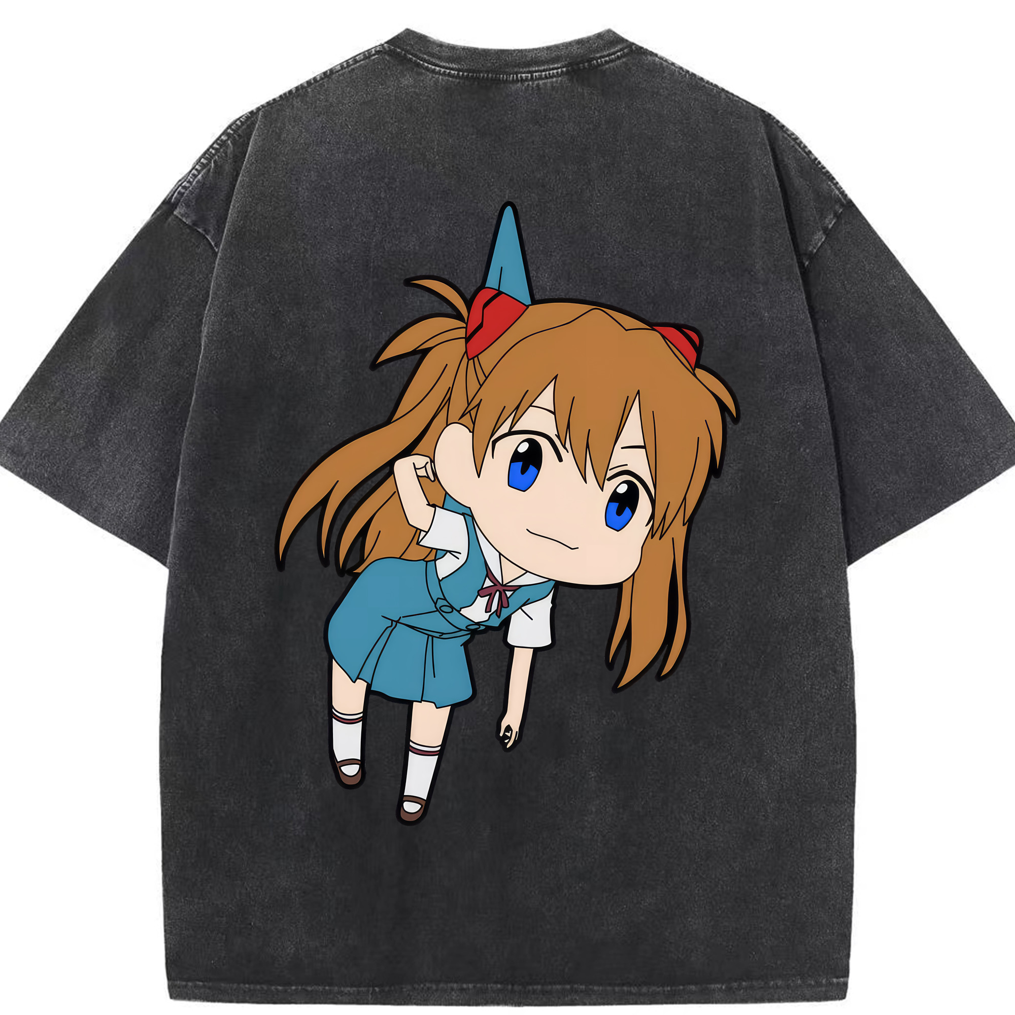 （画像用） EVA 新世紀エヴァンゲリオン 綿100% ヴィンテージ風 半袖Tシャツ（背面プリント）