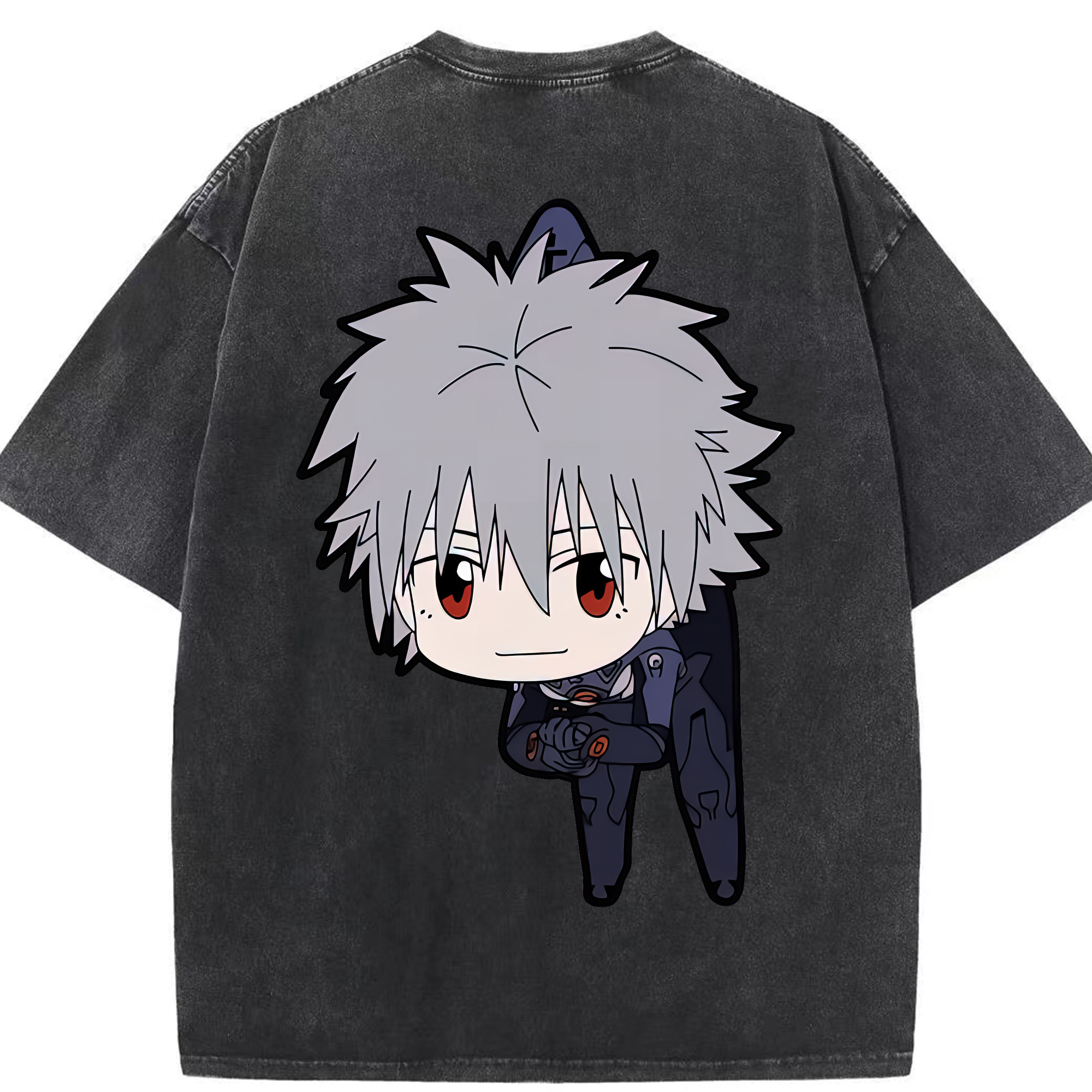 （画像用） EVA 新世紀エヴァンゲリオン 綿100% ヴィンテージ風 半袖Tシャツ（背面プリント）