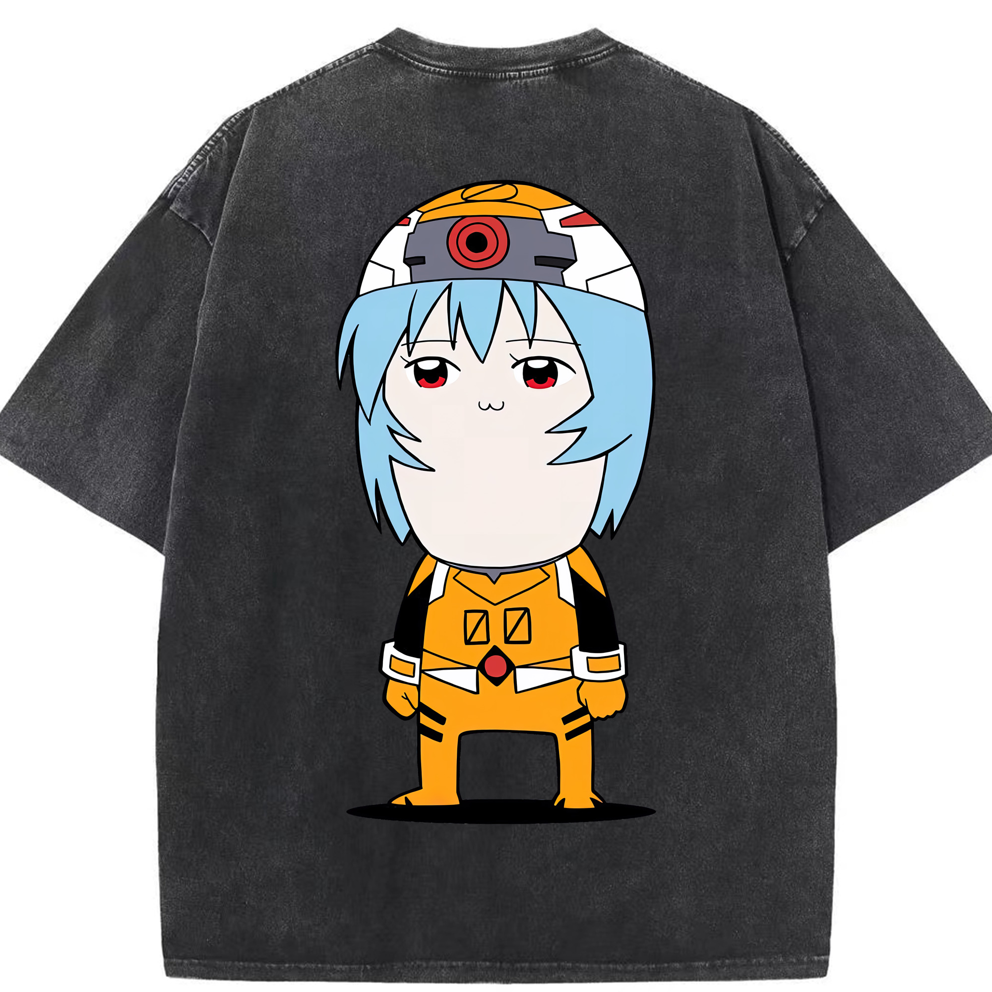 （画像用） EVA 新世紀エヴァンゲリオン 綿100% ヴィンテージ風 半袖Tシャツ（背面プリント）