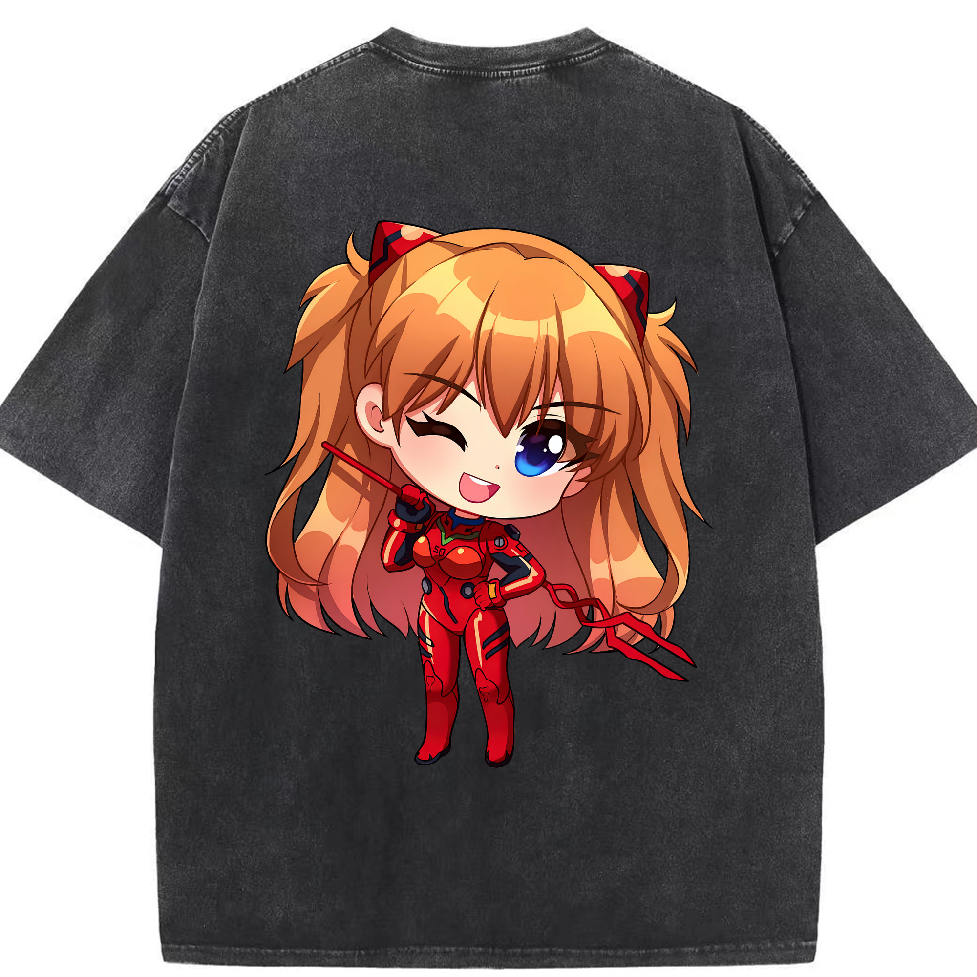 （画像用） EVA 新世紀エヴァンゲリオン 綿100% ヴィンテージ風 半袖Tシャツ（背面プリント）