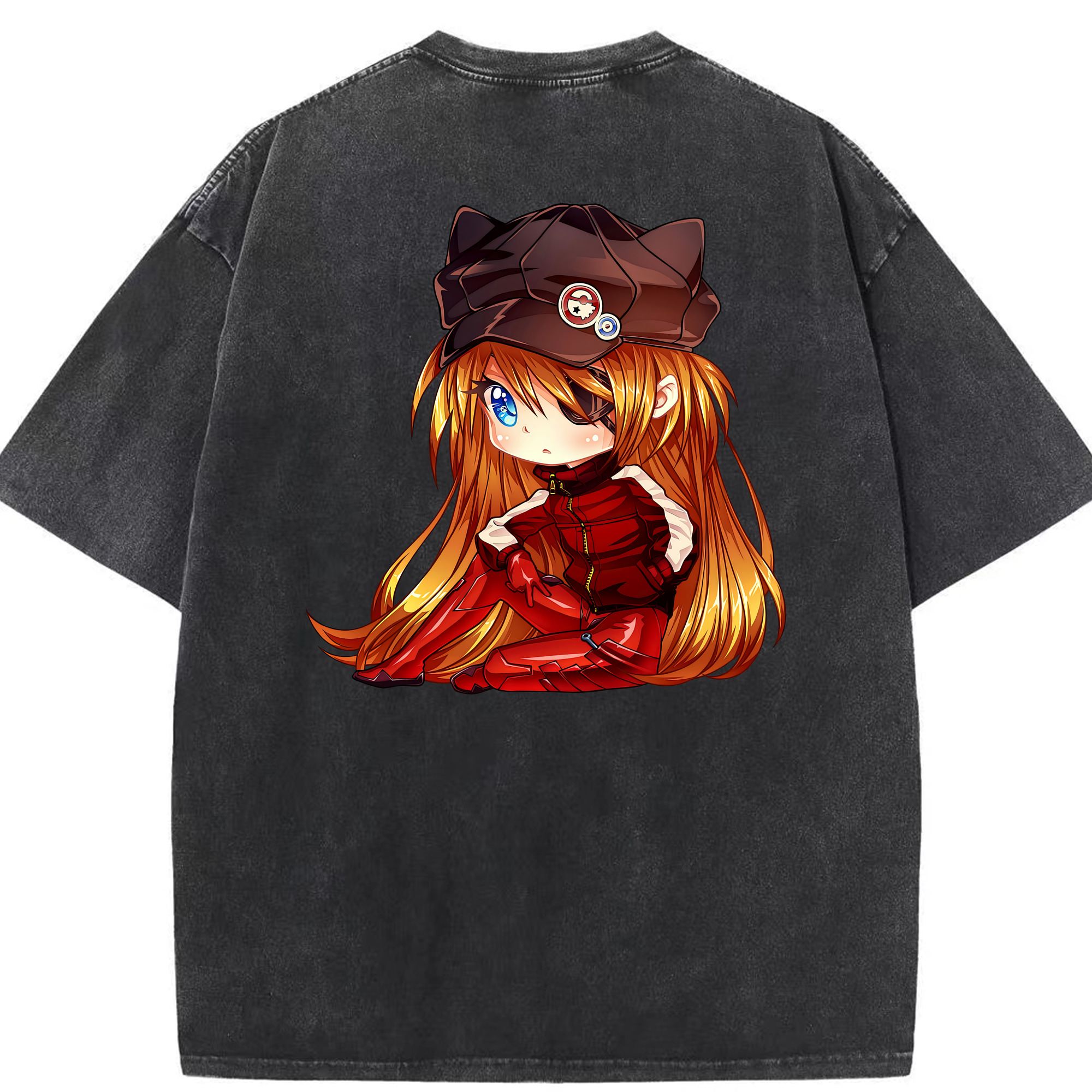 （画像用） EVA 新世紀エヴァンゲリオン 綿100% ヴィンテージ風 半袖Tシャツ（背面プリント）