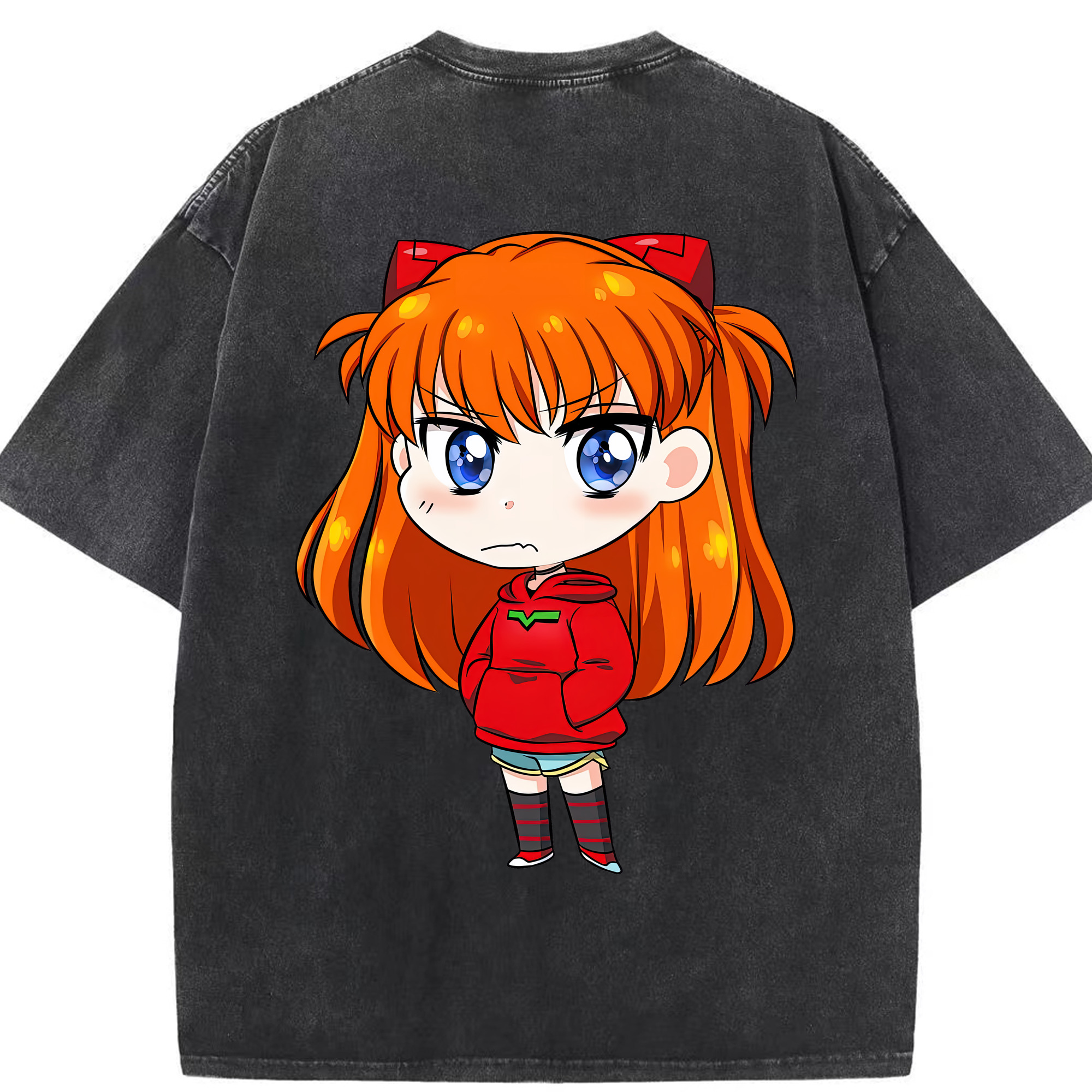 （画像用） EVA 新世紀エヴァンゲリオン 綿100% ヴィンテージ風 半袖Tシャツ（背面プリント）
