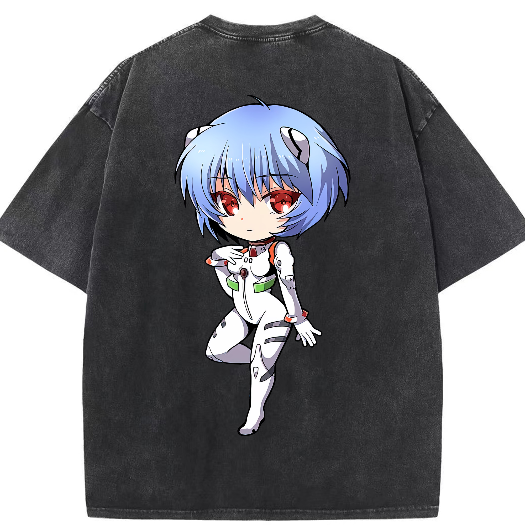 （画像用） EVA 新世紀エヴァンゲリオン 綿100% ヴィンテージ風 半袖Tシャツ（背面プリント）