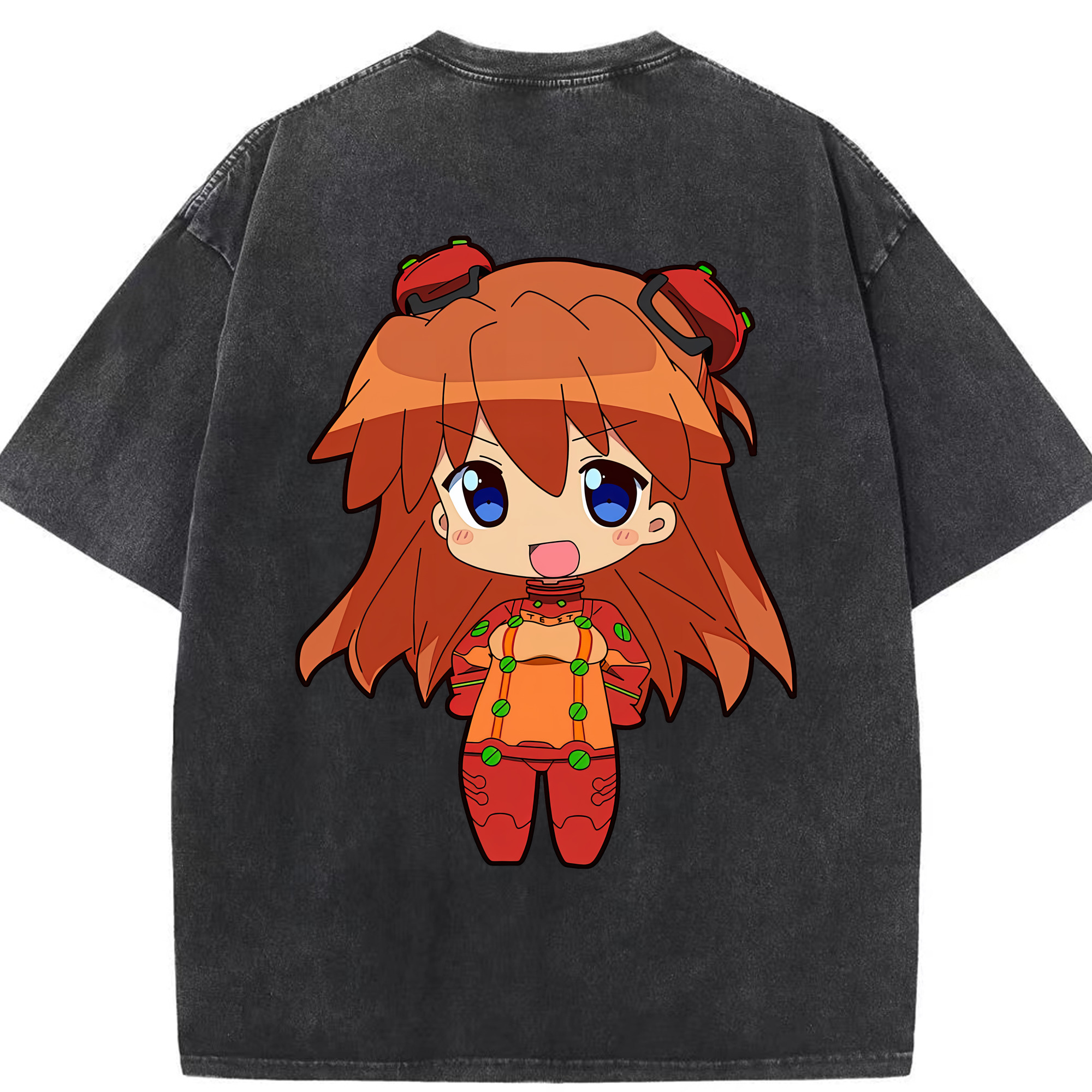 （画像用） EVA 新世紀エヴァンゲリオン 綿100% ヴィンテージ風 半袖Tシャツ（背面プリント）