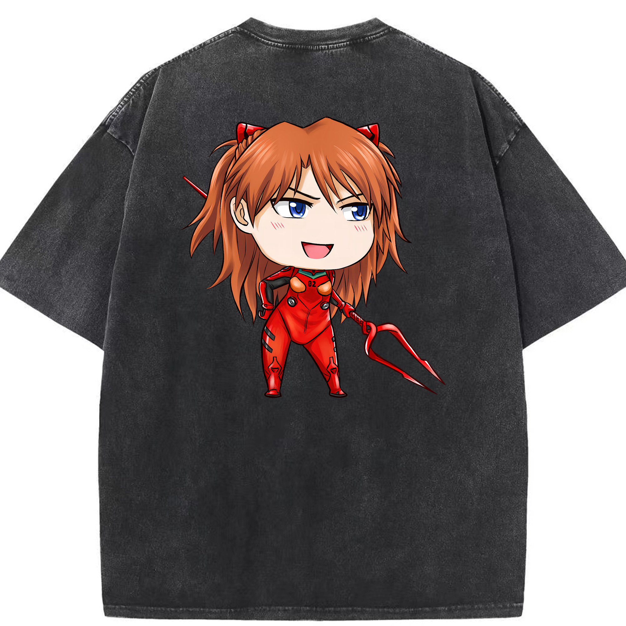 （画像用） EVA 新世紀エヴァンゲリオン 綿100% ヴィンテージ風 半袖Tシャツ（背面プリント）
