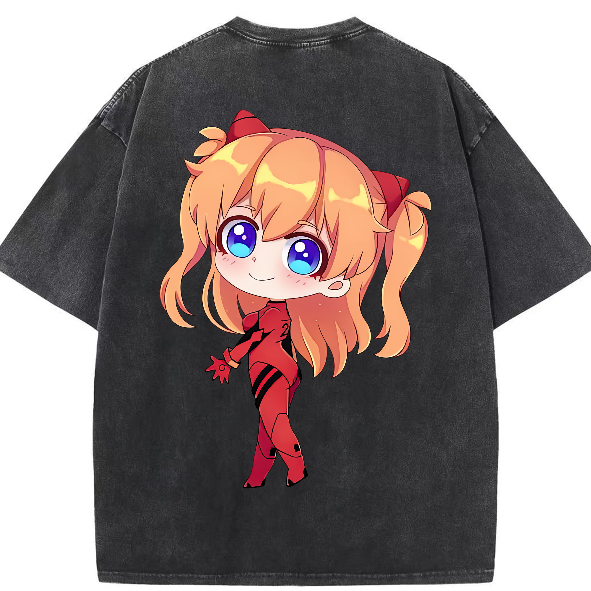 （画像用） EVA 新世紀エヴァンゲリオン 綿100% ヴィンテージ風 半袖Tシャツ（背面プリント）