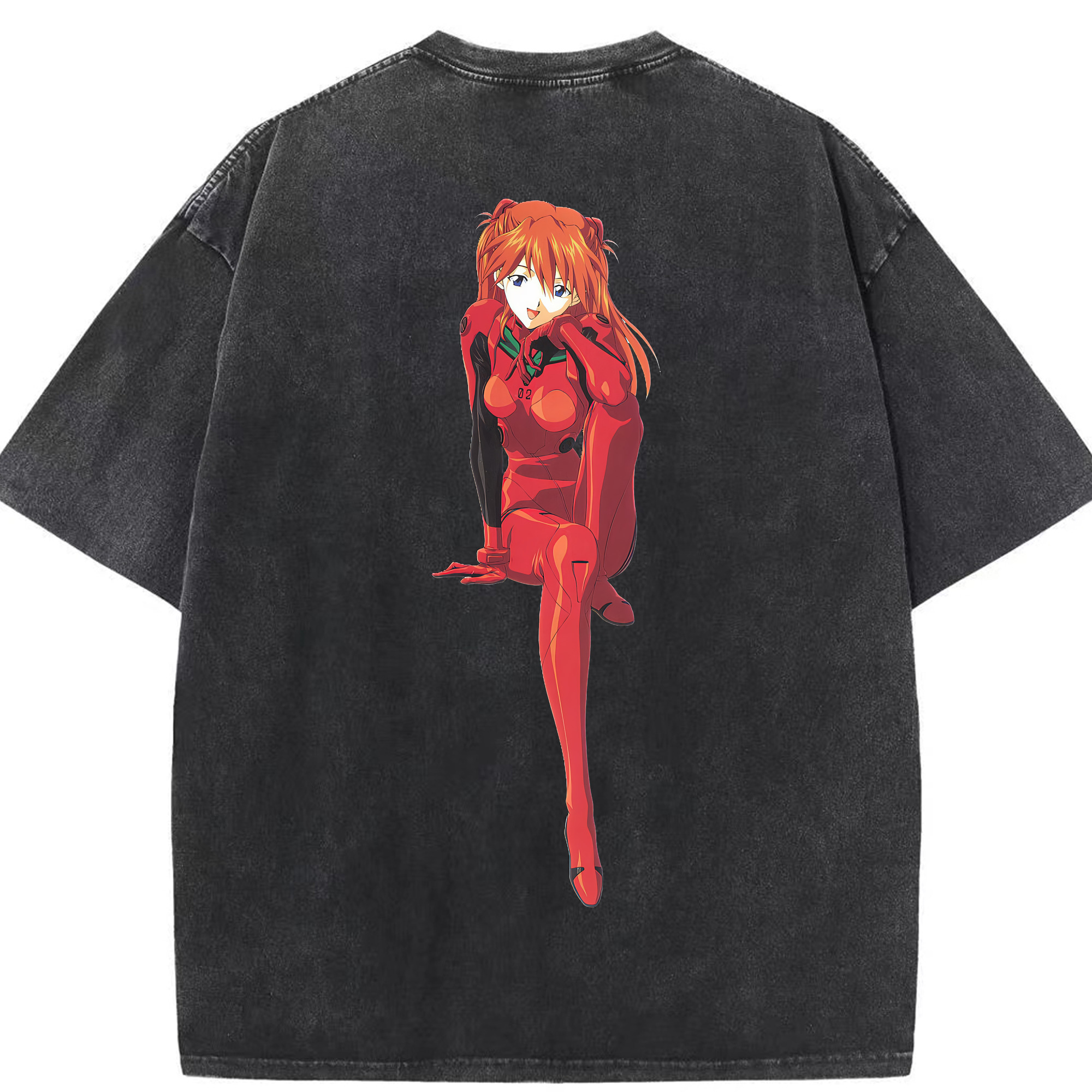 （画像用） EVA 新世紀エヴァンゲリオン 綿100% ヴィンテージ風 半袖Tシャツ（背面プリント）
