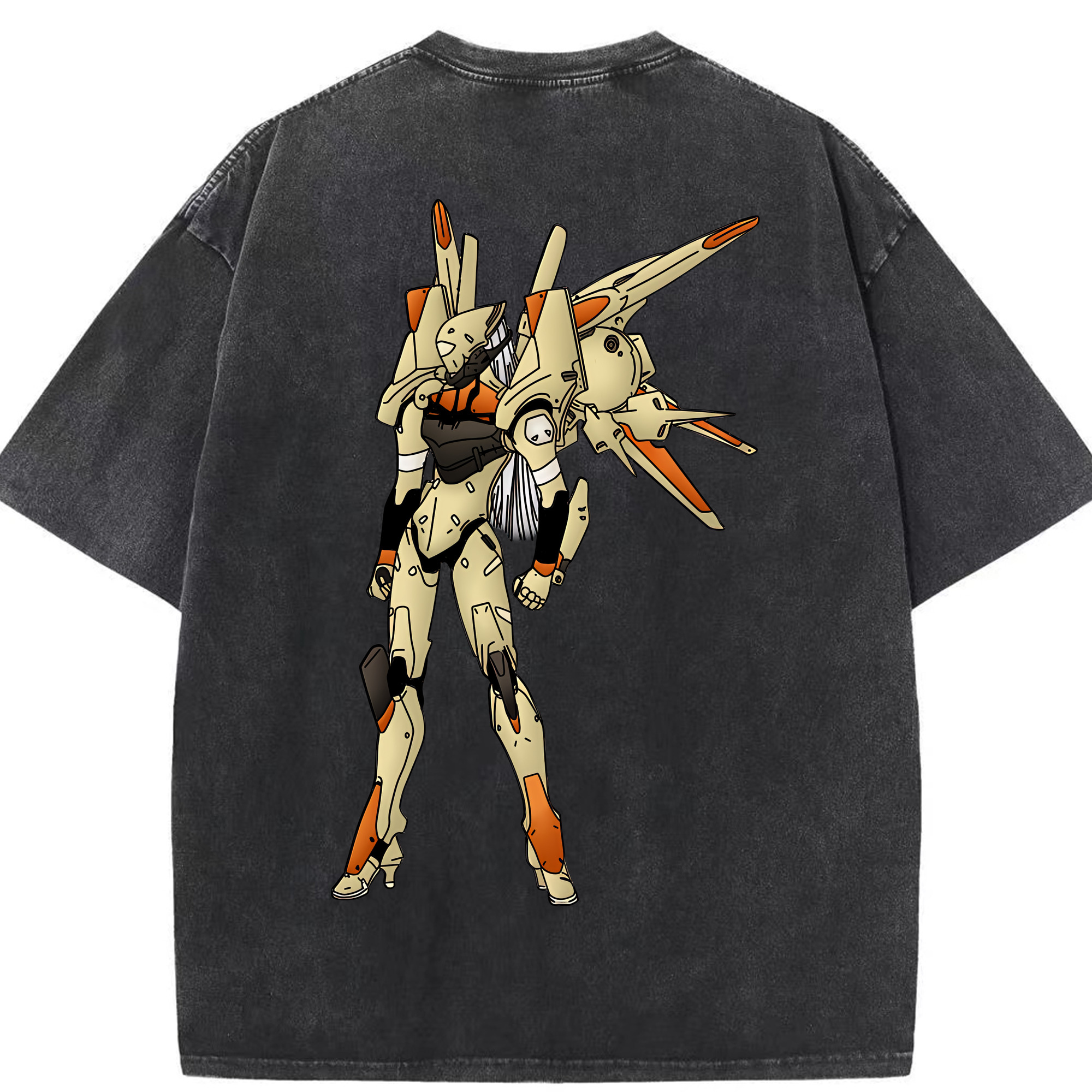 （画像用） EVA 新世紀エヴァンゲリオン 綿100% ヴィンテージ風 半袖Tシャツ（背面プリント）