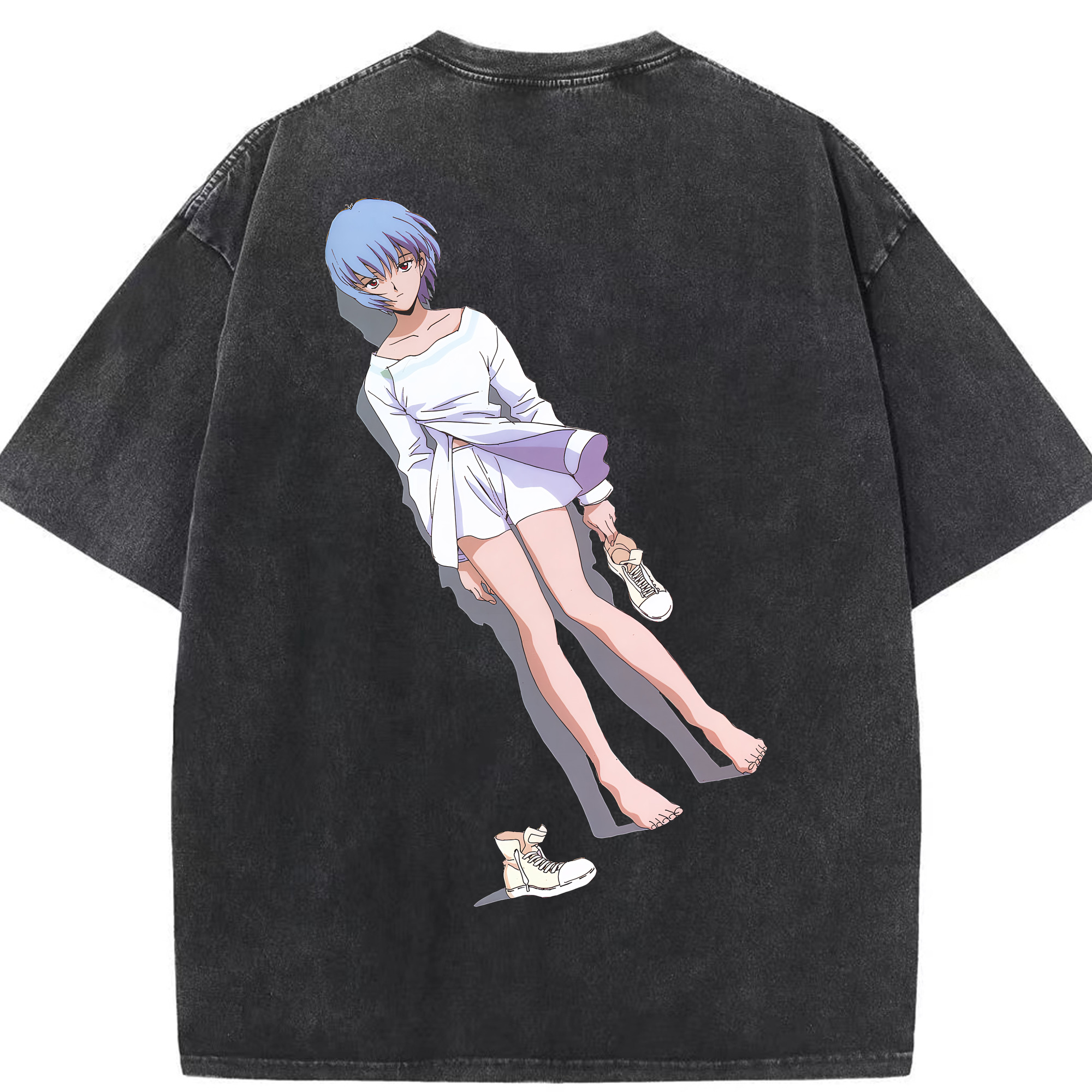 （画像用） EVA 新世紀エヴァンゲリオン 綿100% ヴィンテージ風 半袖Tシャツ（背面プリント）