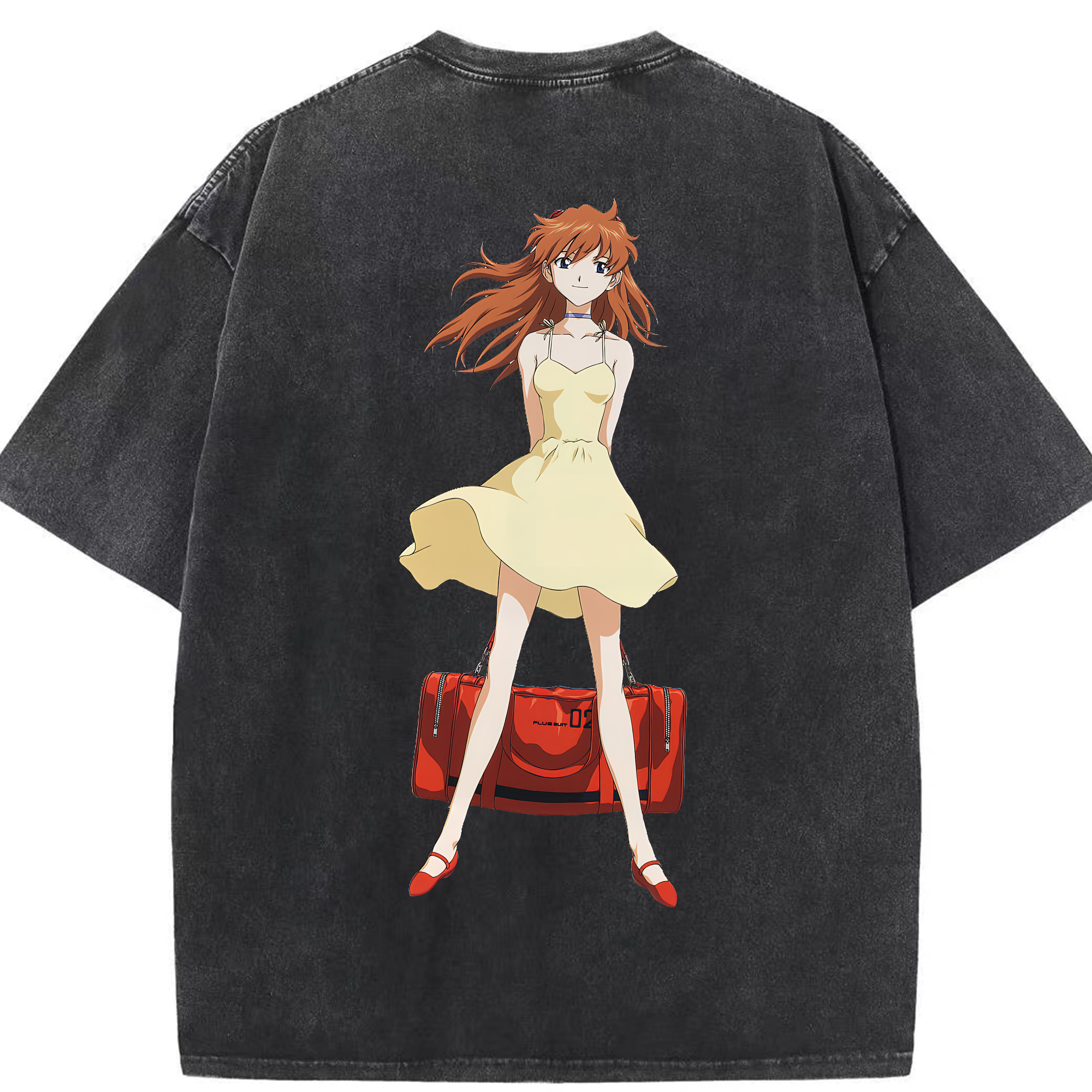 （画像用） EVA 新世紀エヴァンゲリオン 綿100% ヴィンテージ風 半袖Tシャツ（背面プリント）