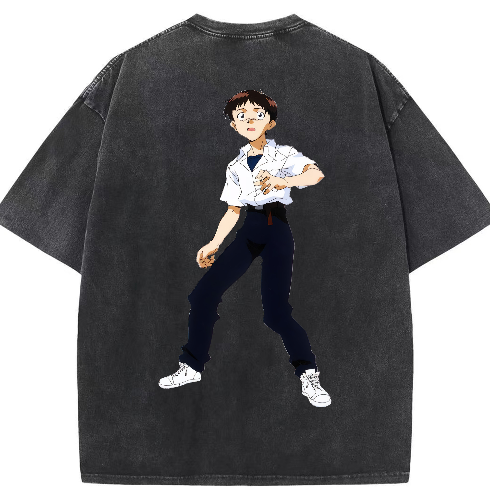 （画像用） EVA 新世紀エヴァンゲリオン 綿100% ヴィンテージ風 半袖Tシャツ（背面プリント）