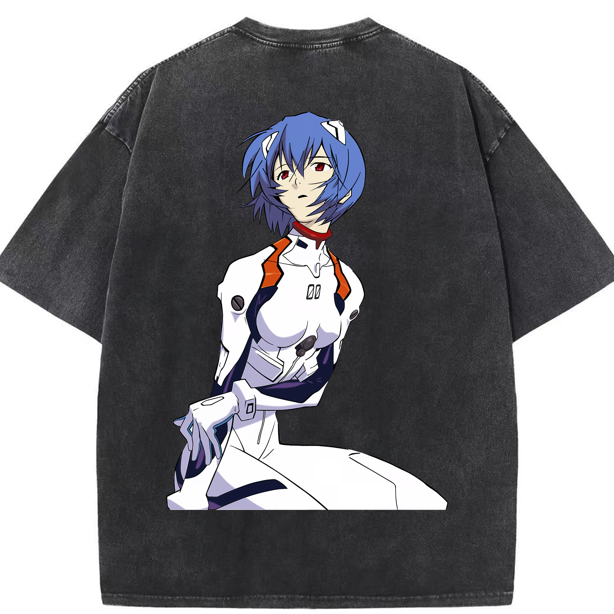 （画像用） EVA 新世紀エヴァンゲリオン 綿100% ヴィンテージ風 半袖Tシャツ（背面プリント）