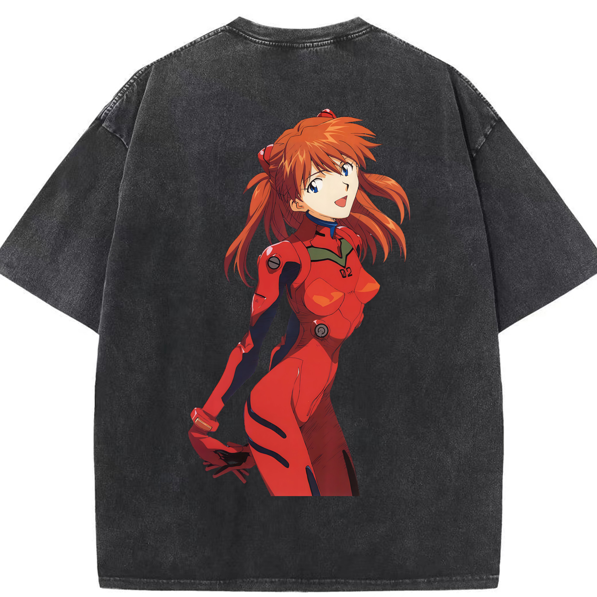 （画像用） EVA 新世紀エヴァンゲリオン 綿100% ヴィンテージ風 半袖Tシャツ（背面プリント）