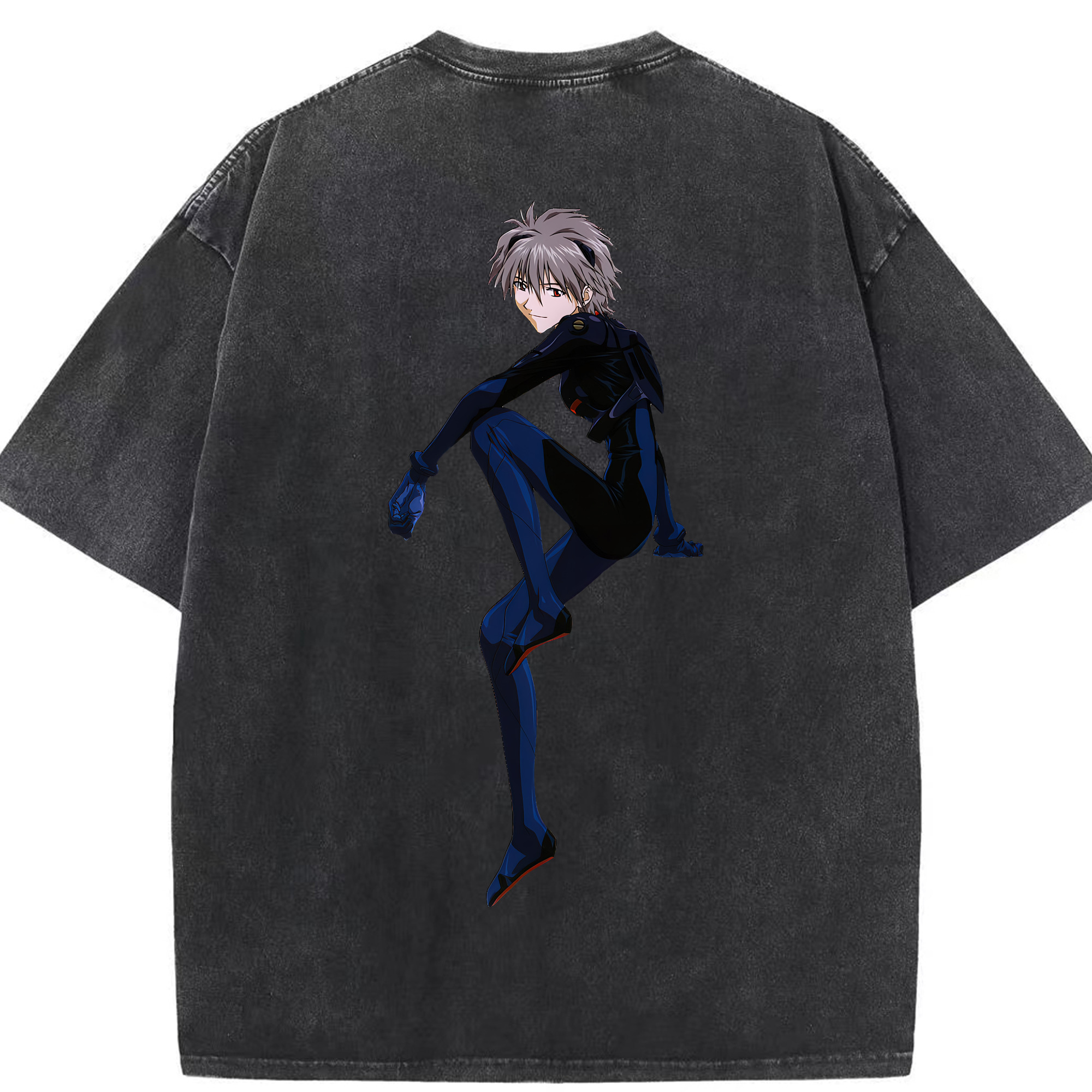 （画像用） EVA 新世紀エヴァンゲリオン 綿100% ヴィンテージ風 半袖Tシャツ（背面プリント）