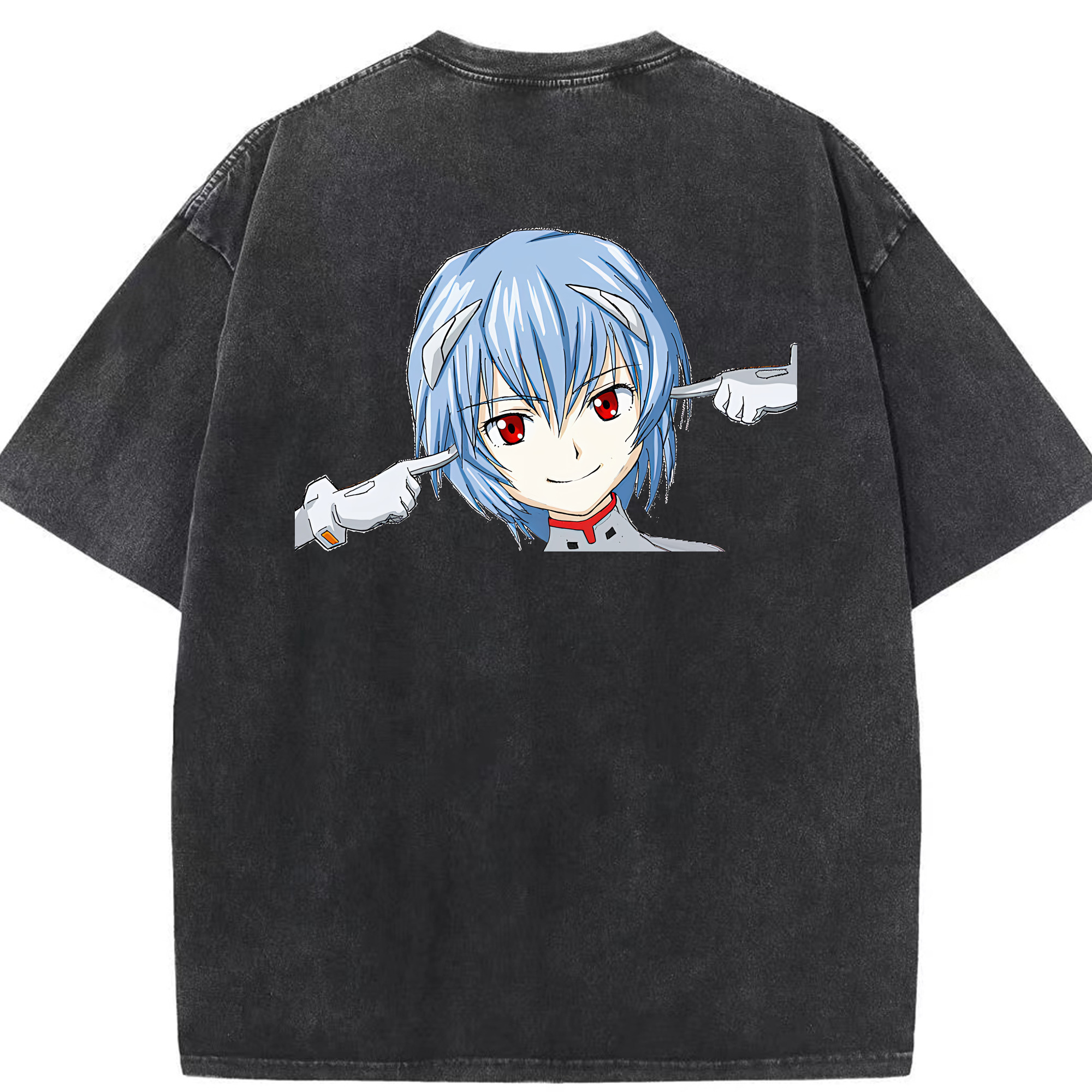 （画像用） EVA 新世紀エヴァンゲリオン 綿100% ヴィンテージ風 半袖Tシャツ（背面プリント）