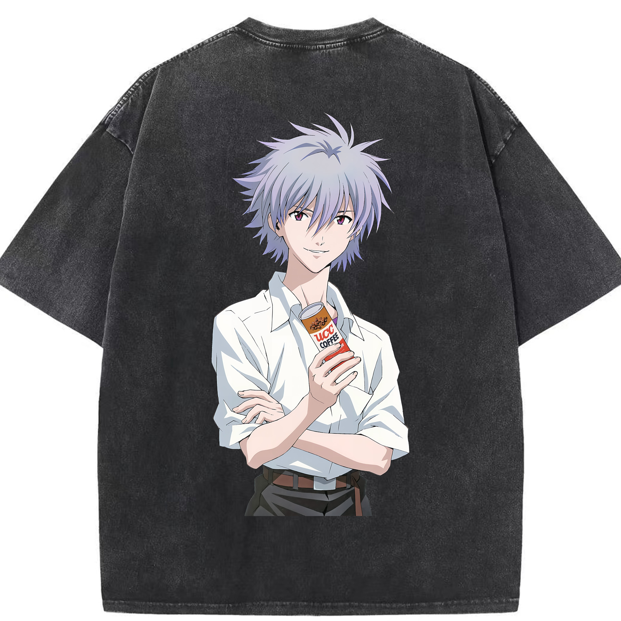 （画像用） EVA 新世紀エヴァンゲリオン 綿100% ヴィンテージ風 半袖Tシャツ（背面プリント）