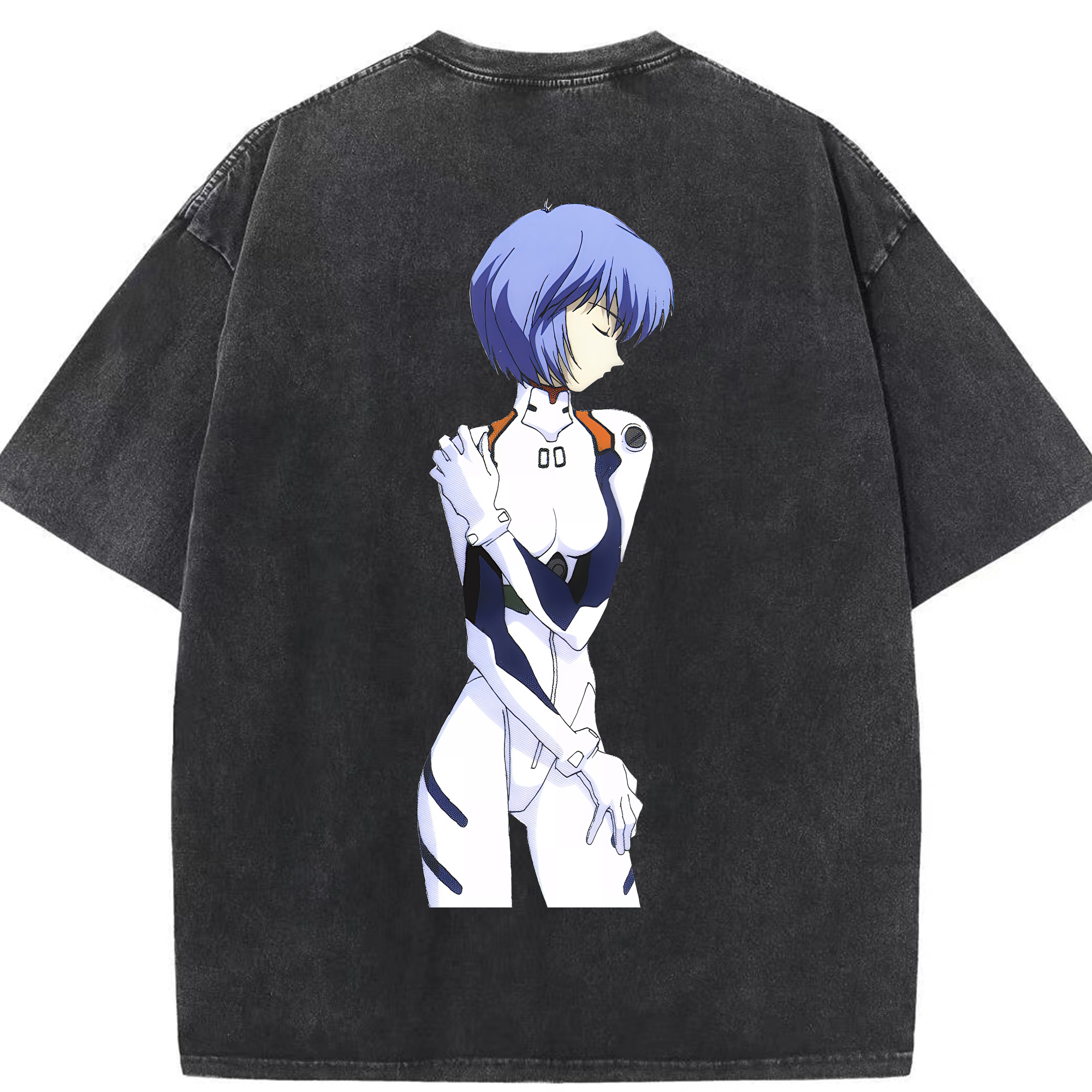 （画像用） EVA 新世紀エヴァンゲリオン 綿100% ヴィンテージ風 半袖Tシャツ（背面プリント）