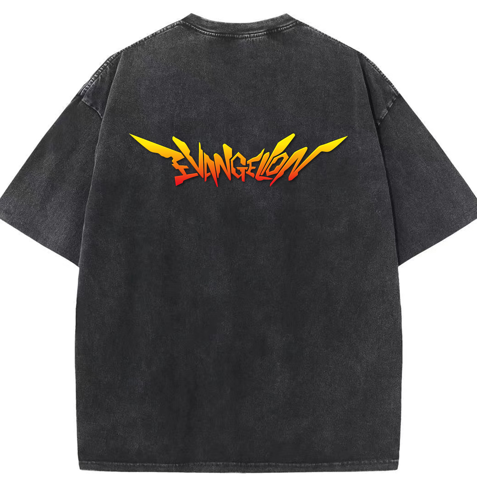 （画像用） EVA 新世紀エヴァンゲリオン 綿100% ヴィンテージ風 半袖Tシャツ（背面プリント）