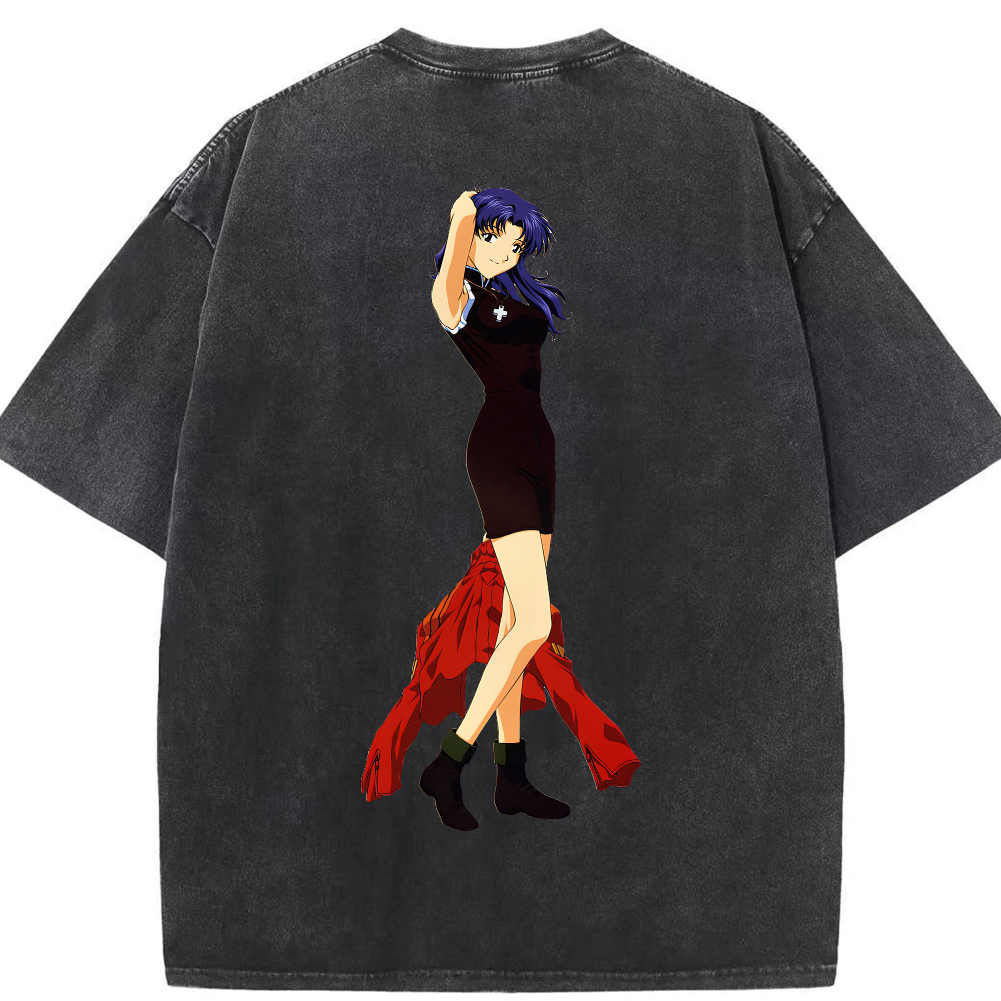 （画像用） EVA 新世紀エヴァンゲリオン 綿100% ヴィンテージ風 半袖Tシャツ（背面プリント）