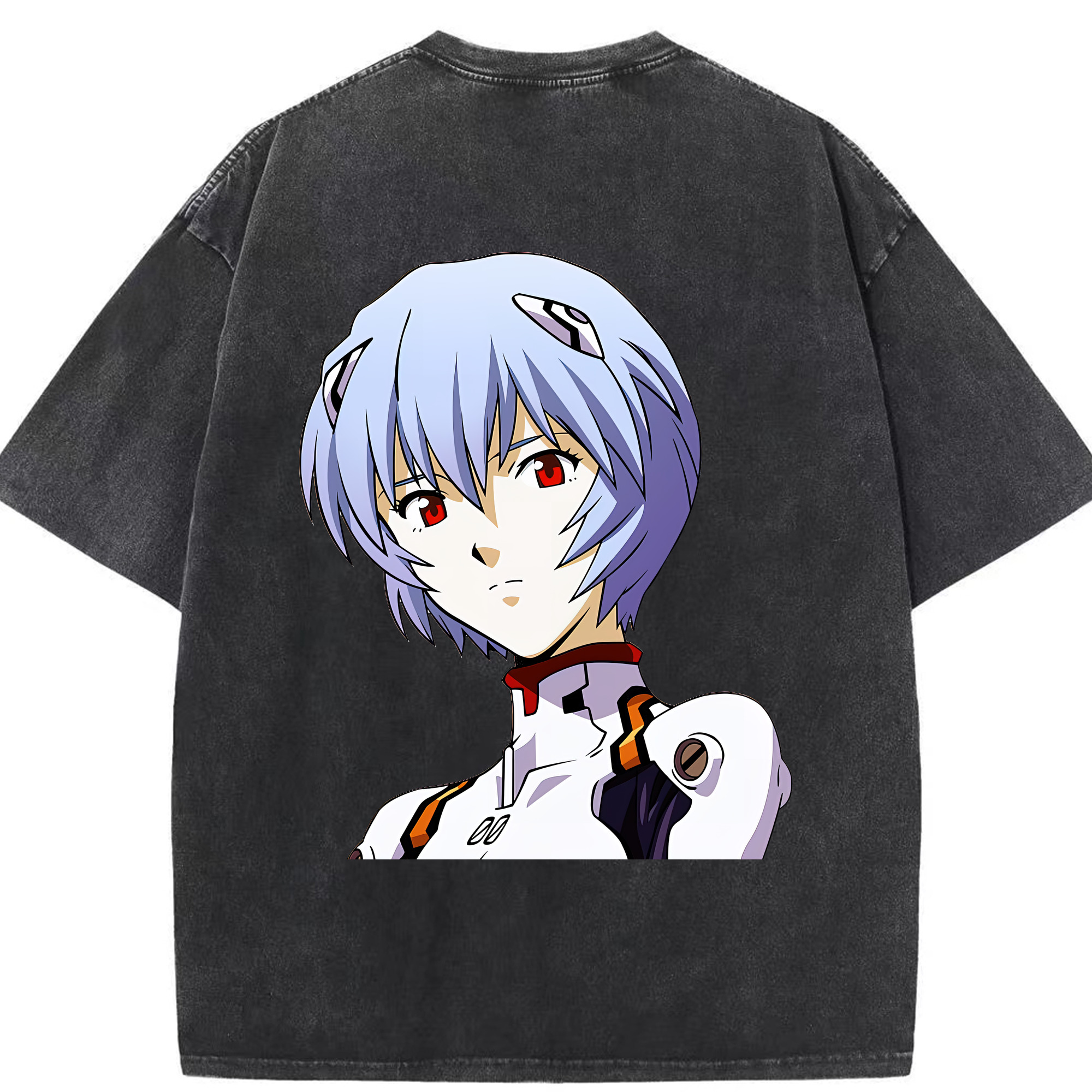 （画像用） EVA 新世紀エヴァンゲリオン 綿100% ヴィンテージ風 半袖Tシャツ（背面プリント）