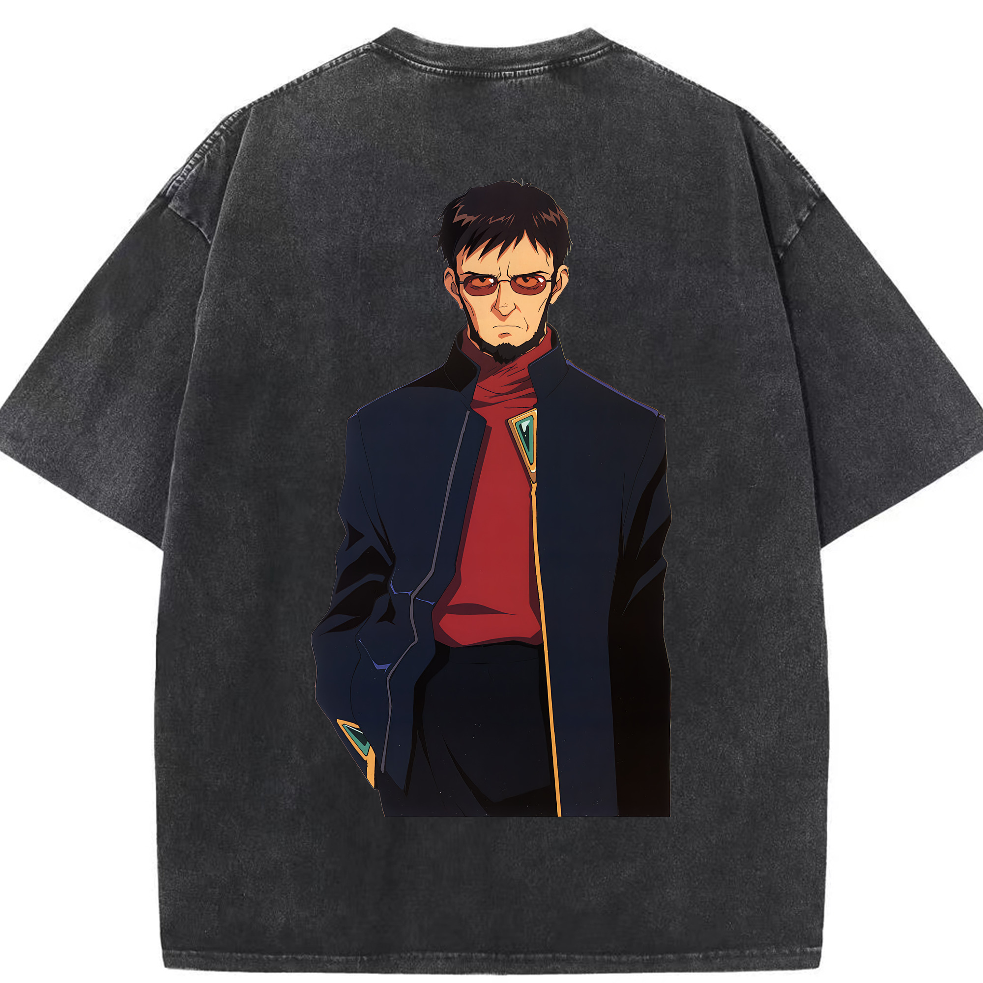 （画像用） EVA 新世紀エヴァンゲリオン 綿100% ヴィンテージ風 半袖Tシャツ（背面プリント）