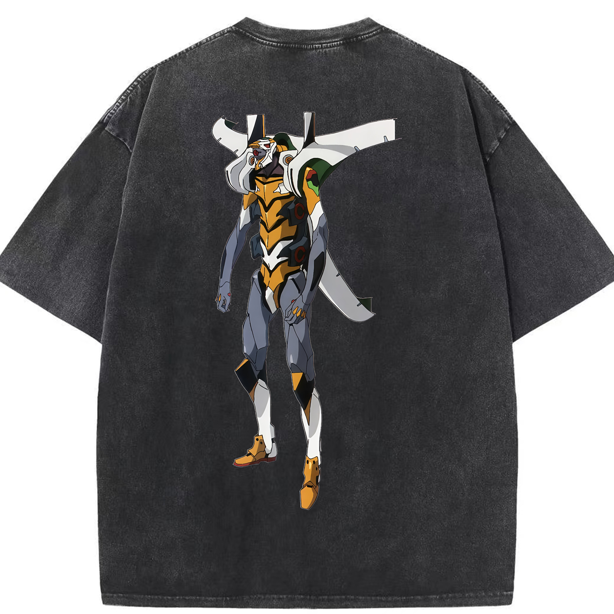（画像用） EVA 新世紀エヴァンゲリオン 綿100% ヴィンテージ風 半袖Tシャツ（背面プリント）