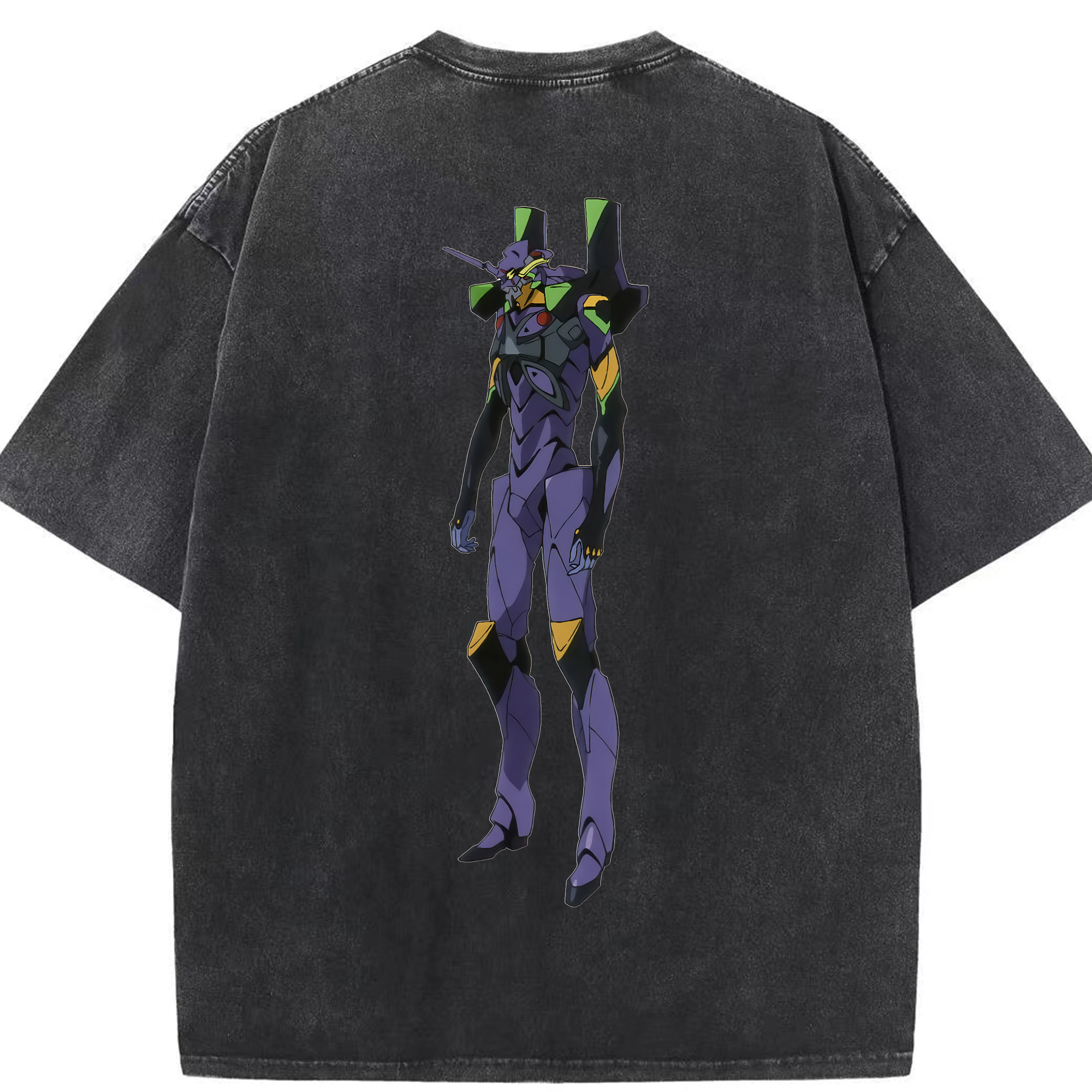 （画像用） EVA 新世紀エヴァンゲリオン 綿100% ヴィンテージ風 半袖Tシャツ（背面プリント）