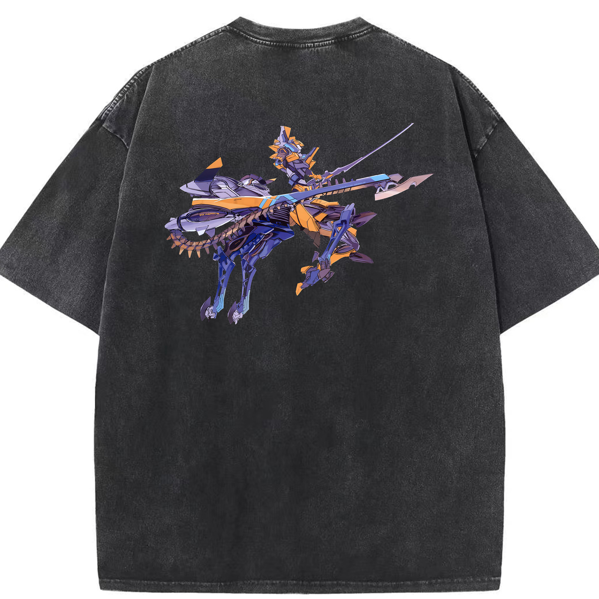 （画像用） EVA 新世紀エヴァンゲリオン 綿100% ヴィンテージ風 半袖Tシャツ（背面プリント）