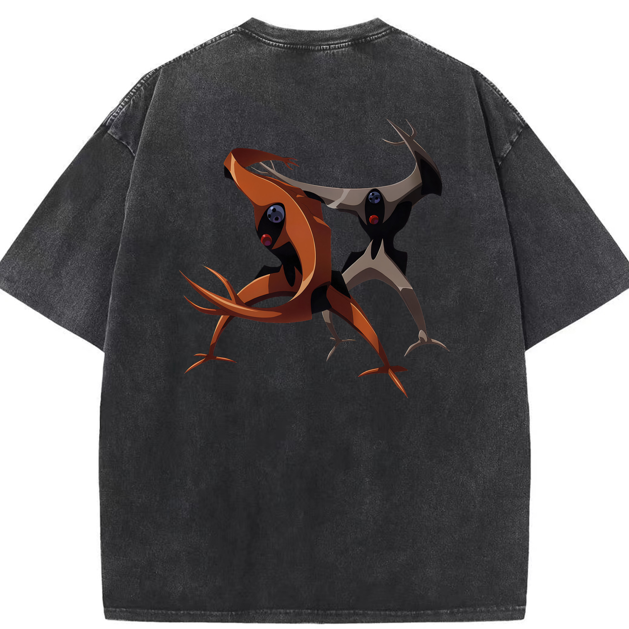 （画像用） EVA 新世紀エヴァンゲリオン 綿100% ヴィンテージ風 半袖Tシャツ（背面プリント）
