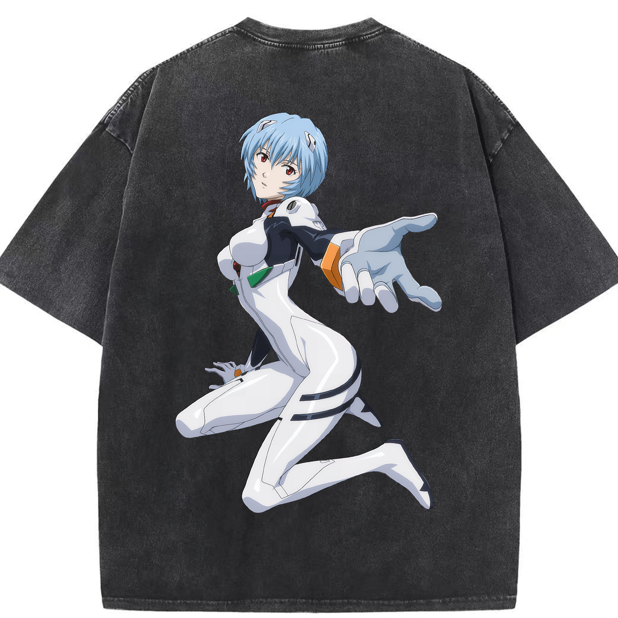 （画像用） EVA 新世紀エヴァンゲリオン 綿100% ヴィンテージ風 半袖Tシャツ（背面プリント）