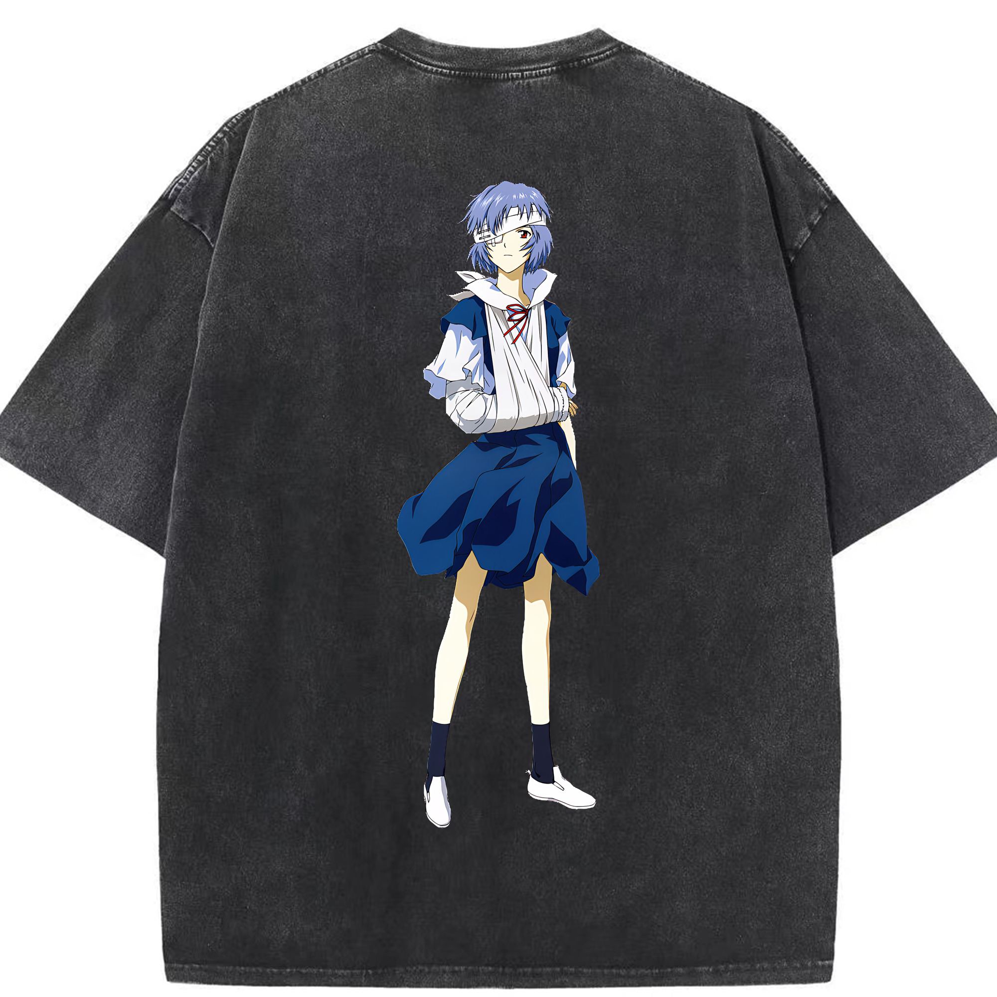 （画像用） EVA 新世紀エヴァンゲリオン 綿100% ヴィンテージ風 半袖Tシャツ（背面プリント）