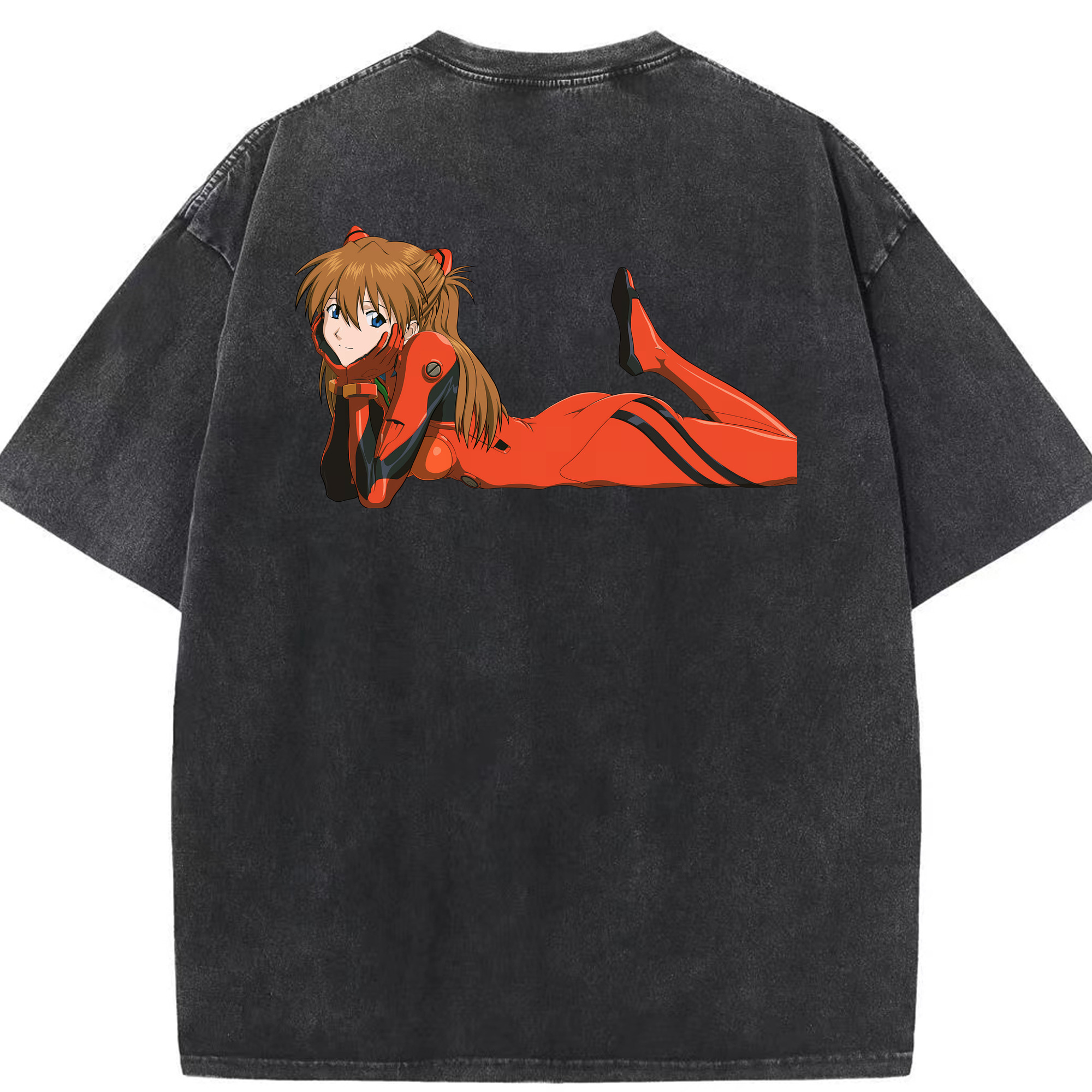 （画像用） EVA 新世紀エヴァンゲリオン 綿100% ヴィンテージ風 半袖Tシャツ（背面プリント）