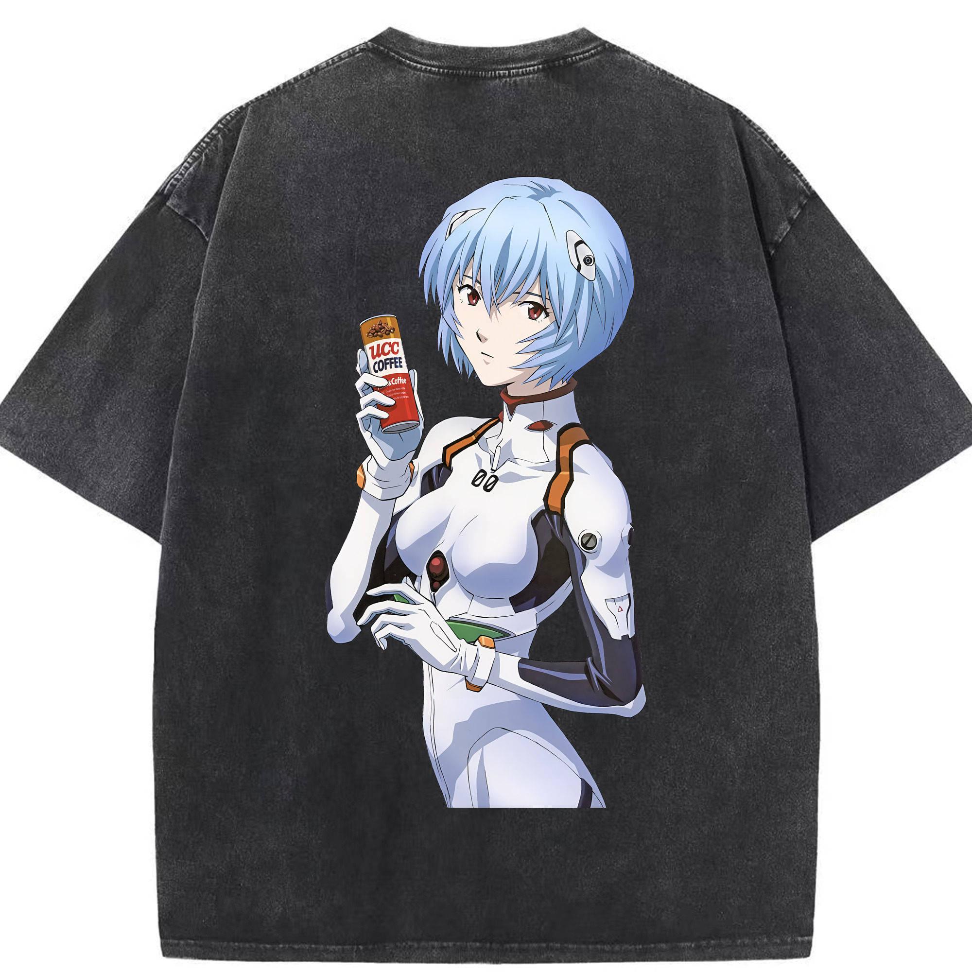 （画像用） EVA 新世紀エヴァンゲリオン 綿100% ヴィンテージ風 半袖Tシャツ（背面プリント）