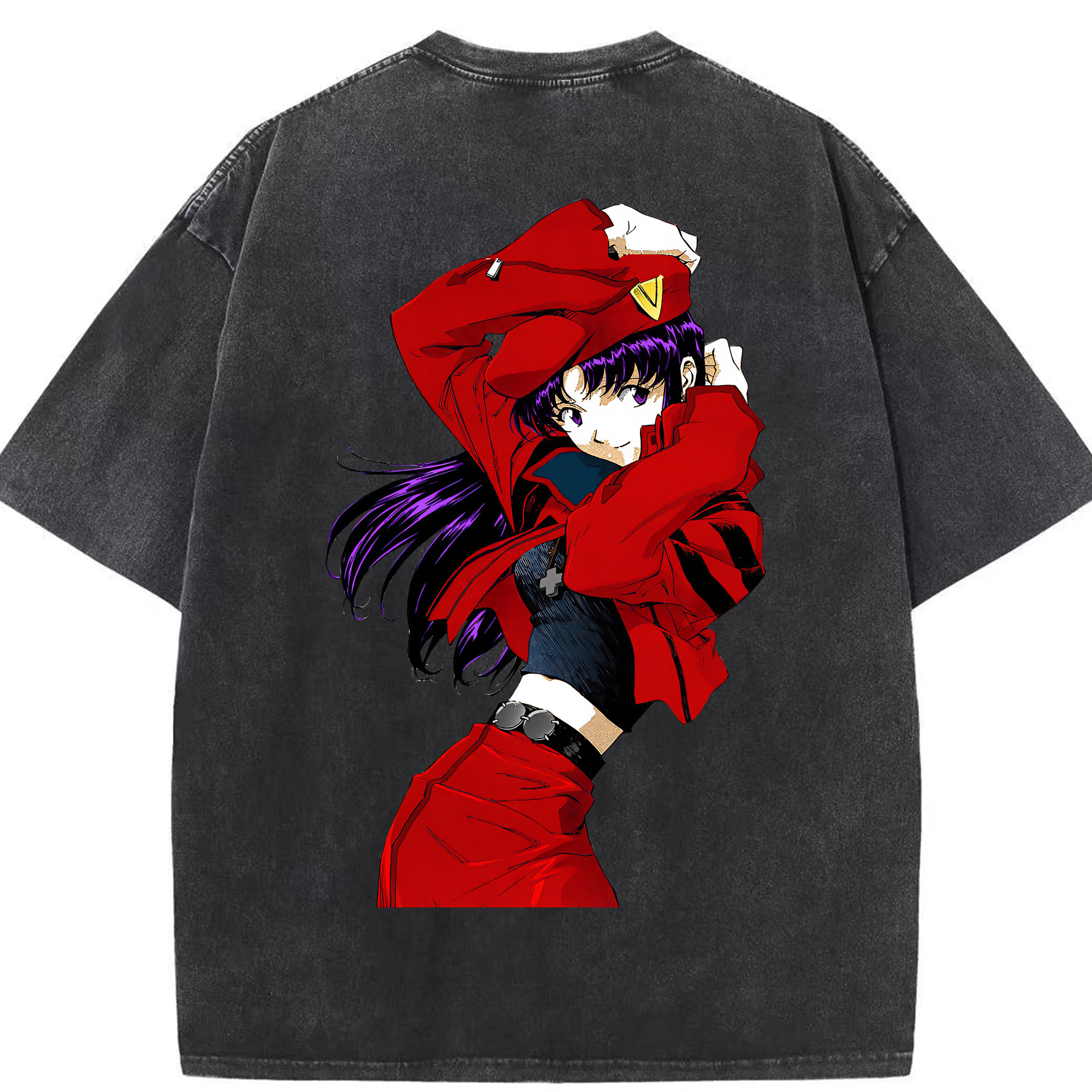 （画像用） EVA 新世紀エヴァンゲリオン 綿100% ヴィンテージ風 半袖Tシャツ（背面プリント）