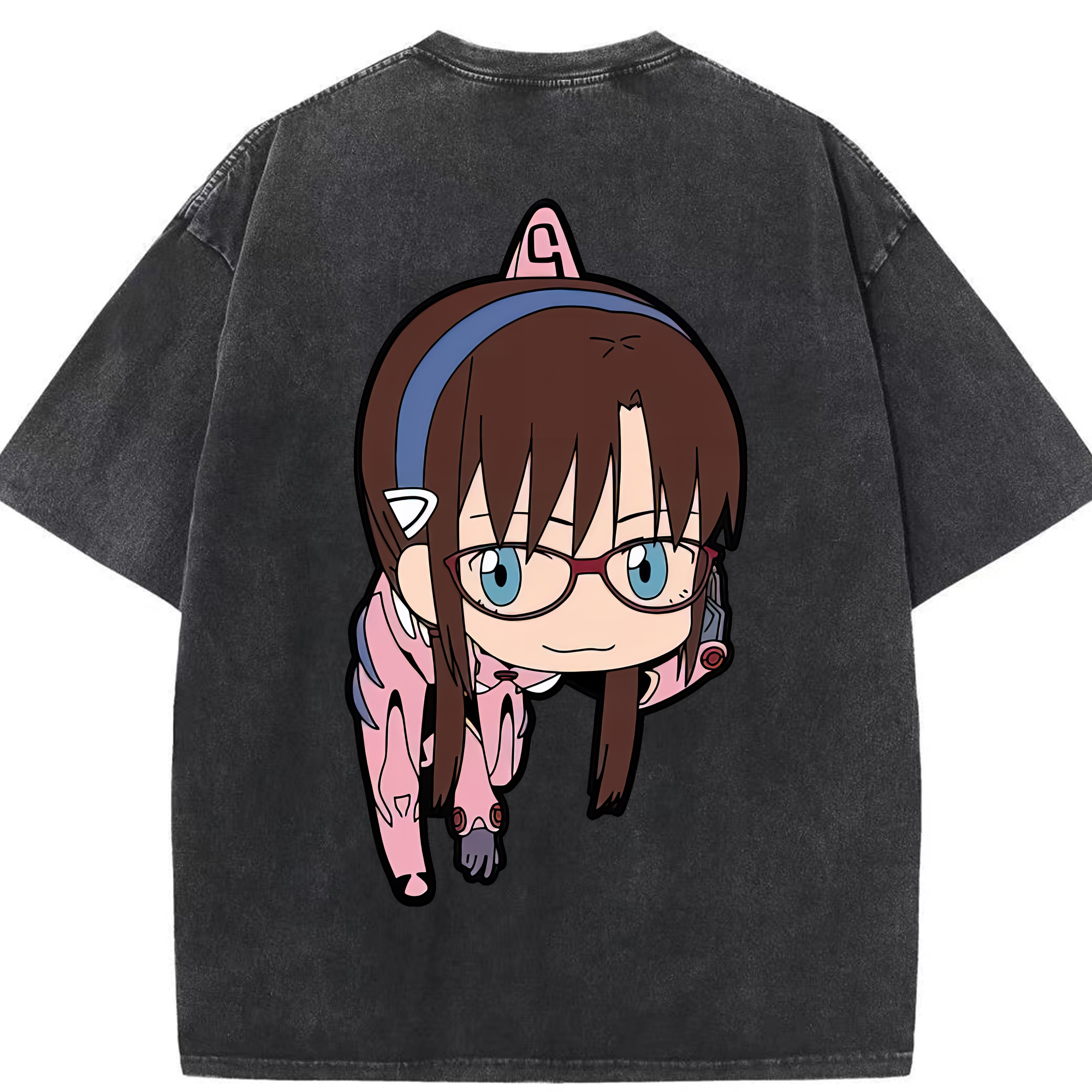 （画像用） EVA 新世紀エヴァンゲリオン 綿100% ヴィンテージ風 半袖Tシャツ（背面プリント）