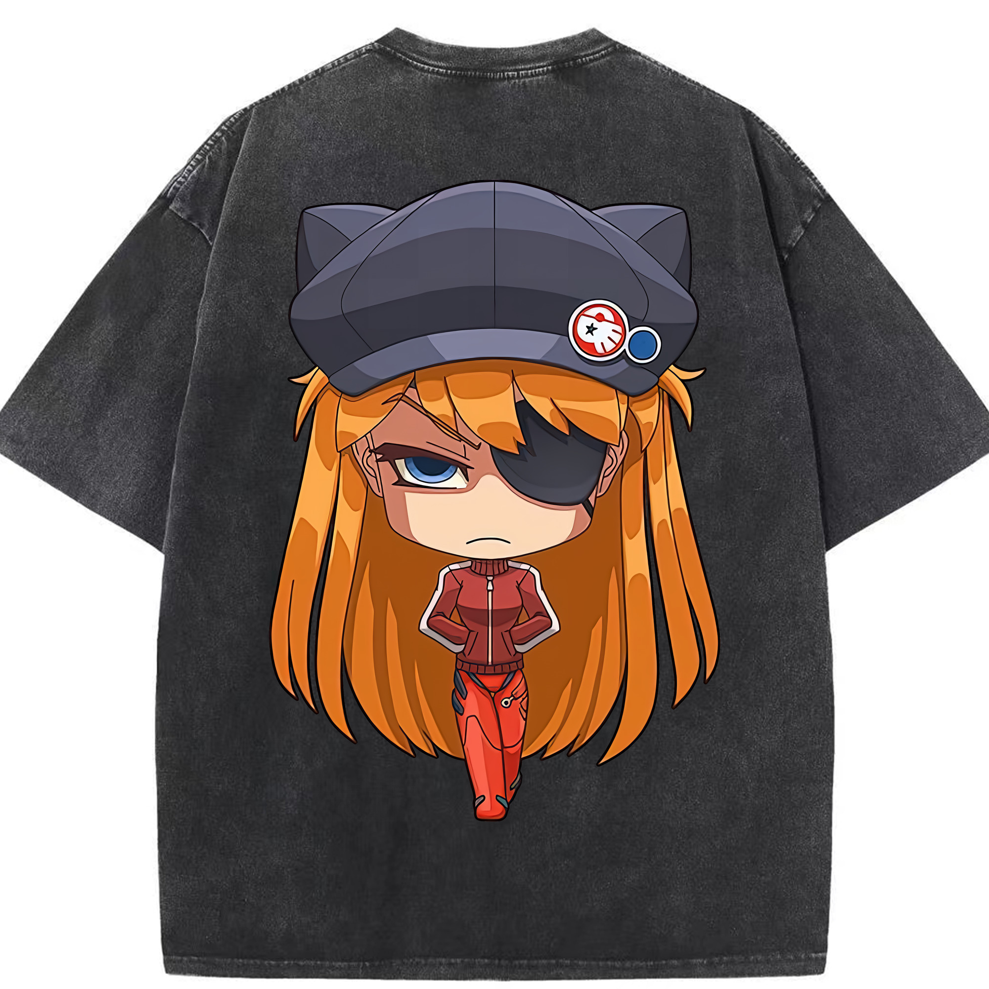 （画像用） EVA 新世紀エヴァンゲリオン 綿100% ヴィンテージ風 半袖Tシャツ（背面プリント）