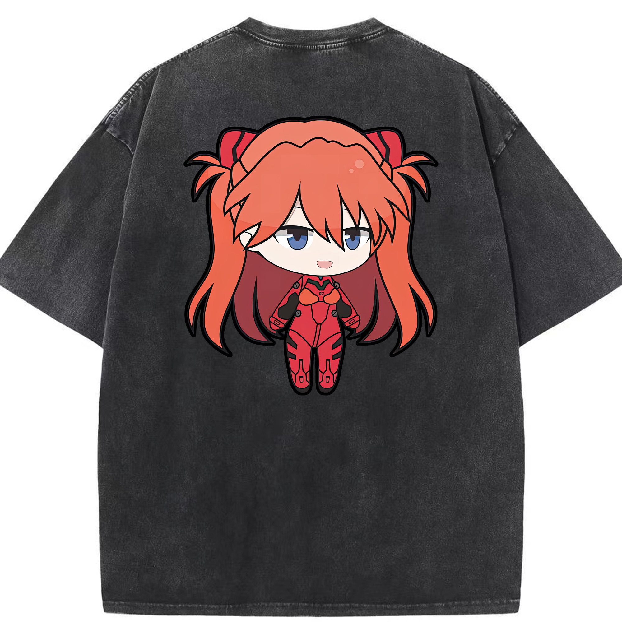（画像用） EVA 新世紀エヴァンゲリオン 綿100% ヴィンテージ風 半袖Tシャツ（背面プリント）