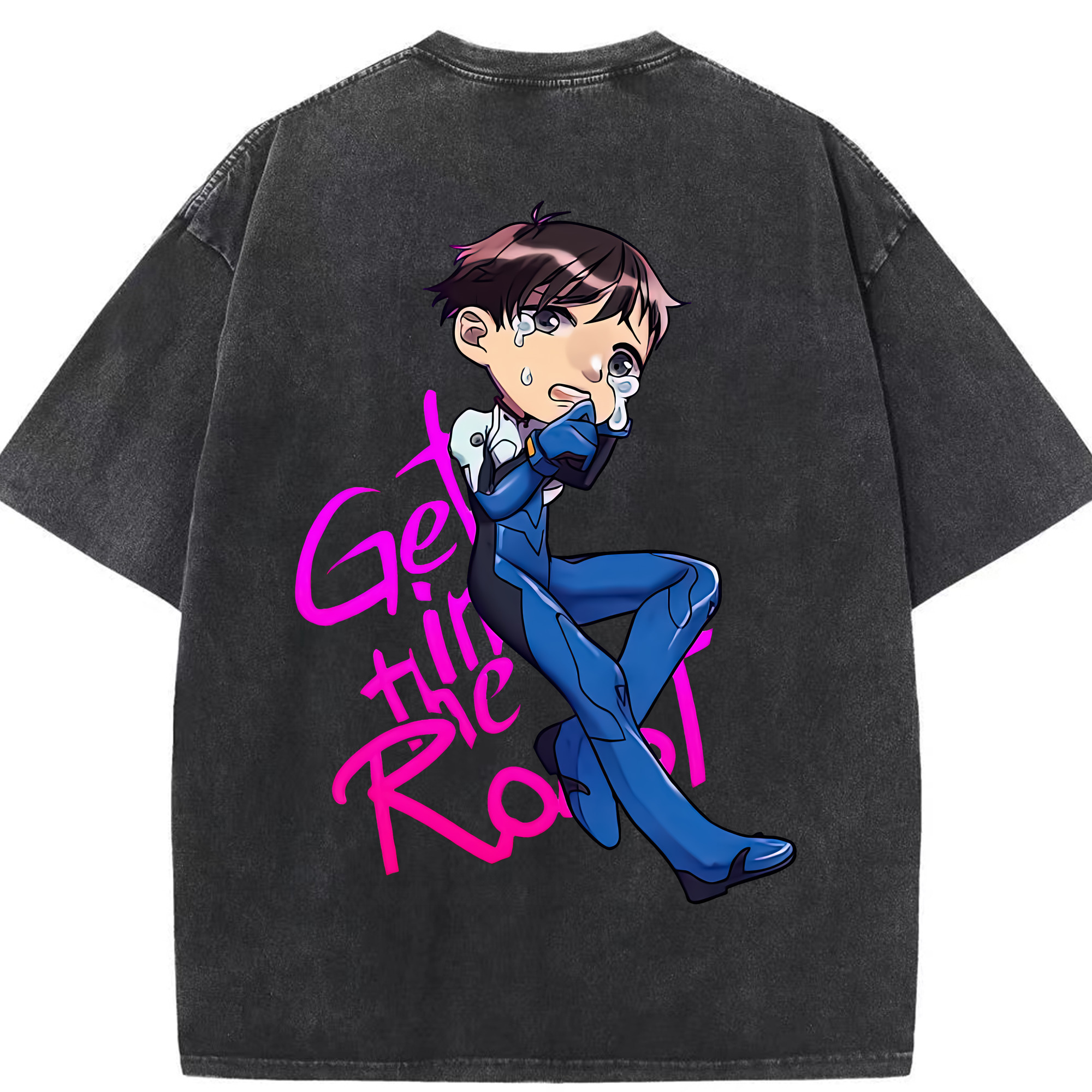 （画像用） EVA 新世紀エヴァンゲリオン 綿100% ヴィンテージ風 半袖Tシャツ（背面プリント）