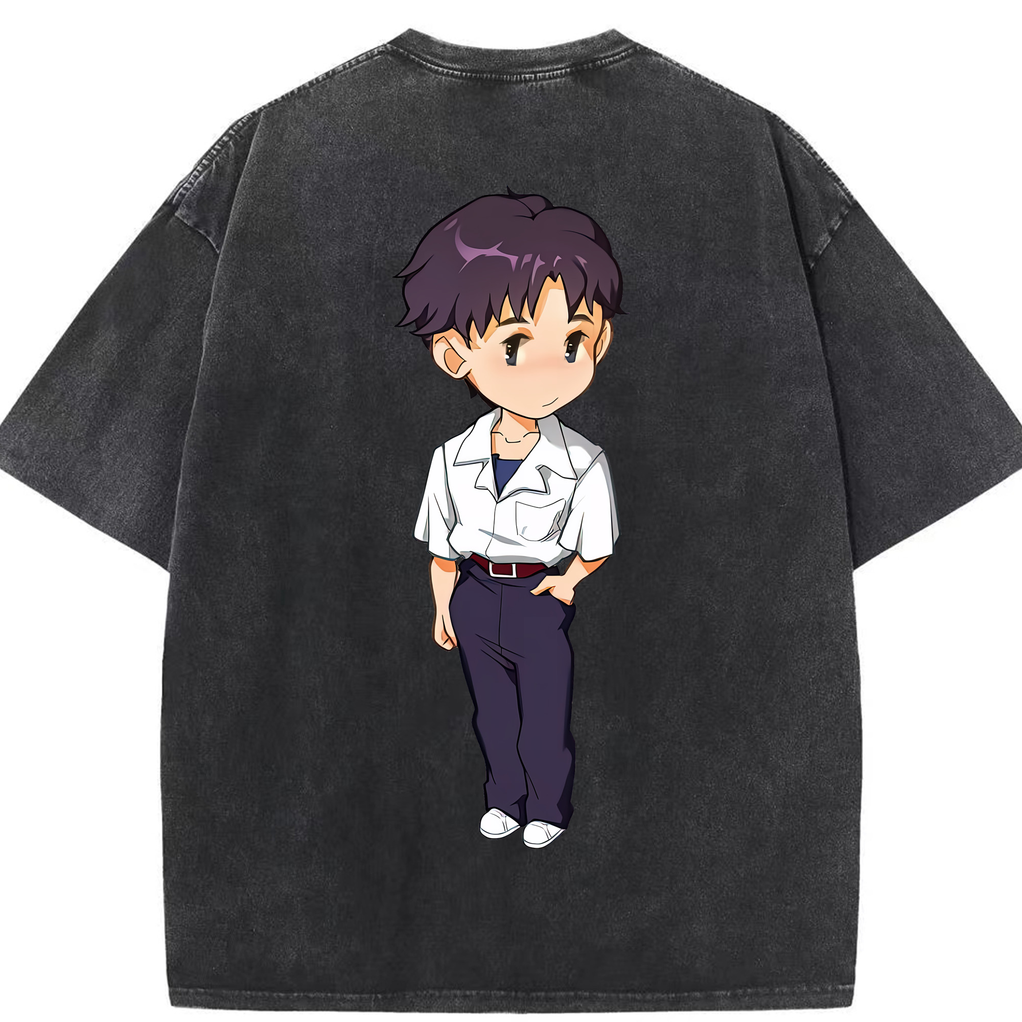 （画像用） EVA 新世紀エヴァンゲリオン 綿100% ヴィンテージ風 半袖Tシャツ（背面プリント）