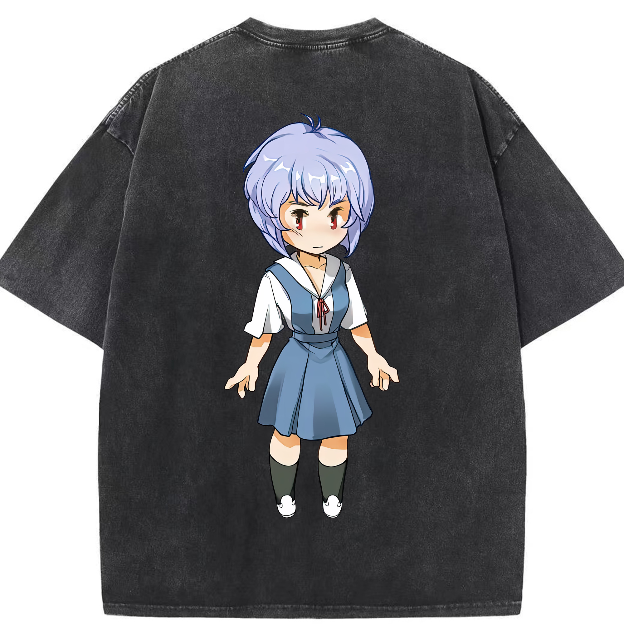 （画像用） EVA 新世紀エヴァンゲリオン 綿100% ヴィンテージ風 半袖Tシャツ（背面プリント）