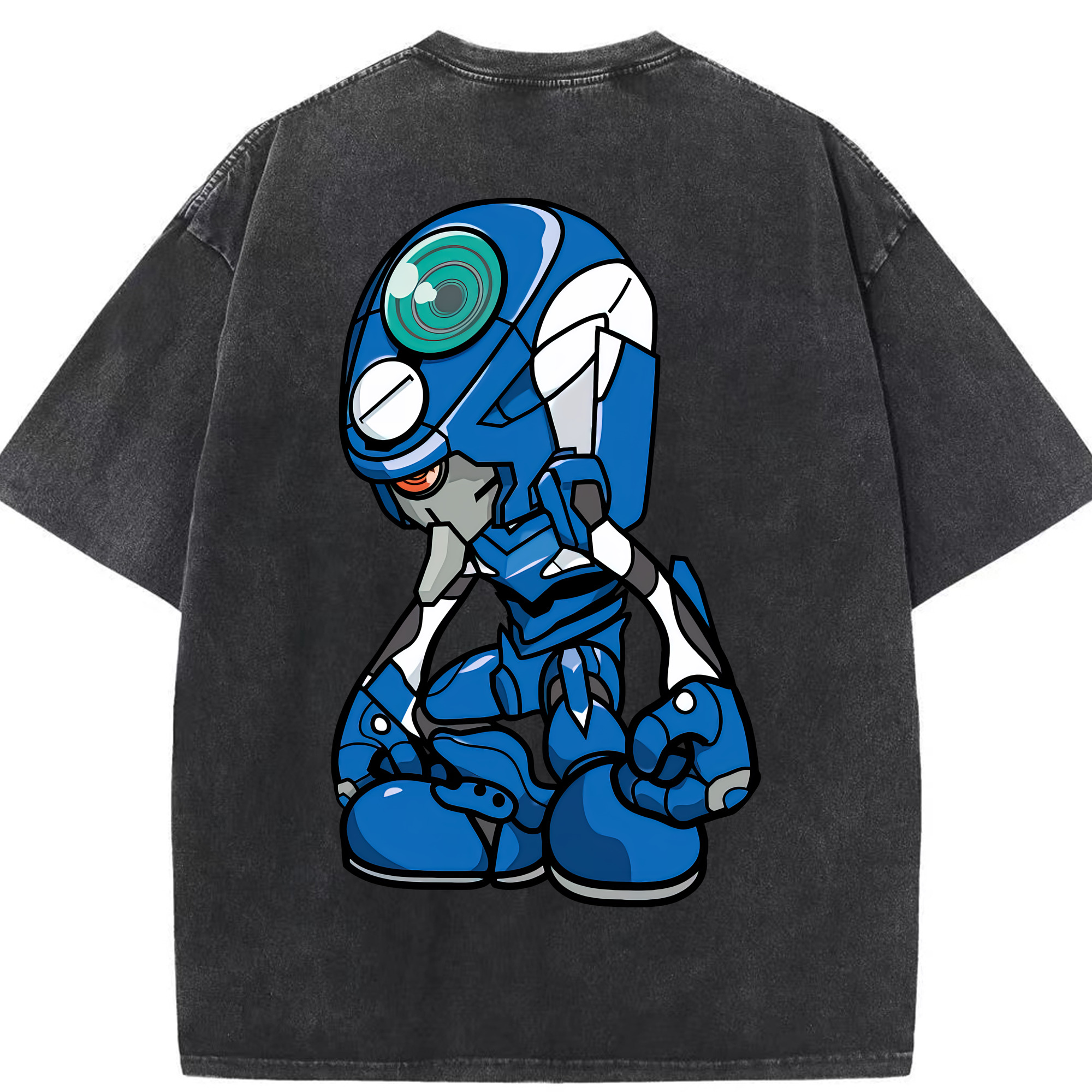 （画像用） EVA 新世紀エヴァンゲリオン 綿100% ヴィンテージ風 半袖Tシャツ（背面プリント）
