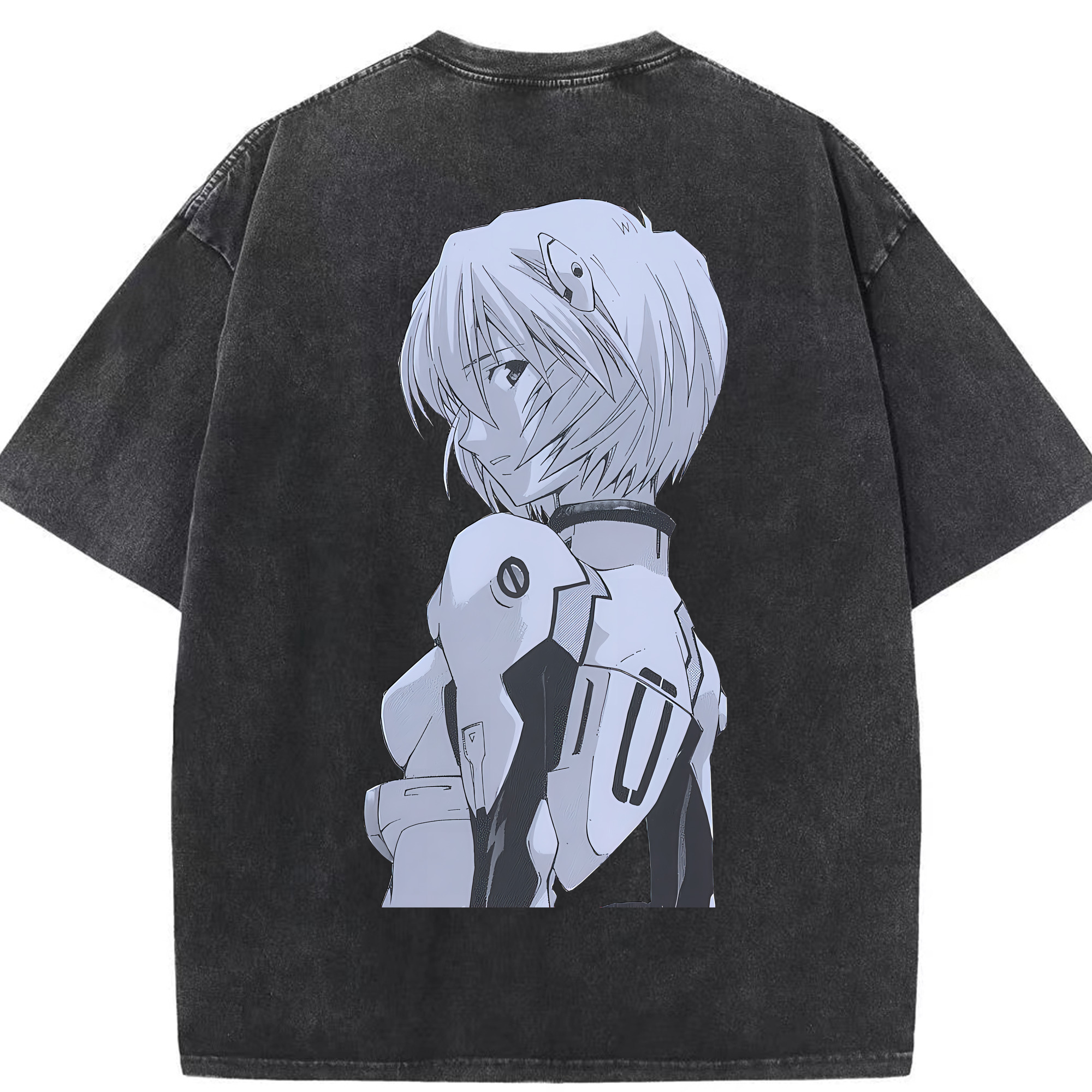 （画像用） EVA 新世紀エヴァンゲリオン 綿100% ヴィンテージ風 半袖Tシャツ（背面プリント）